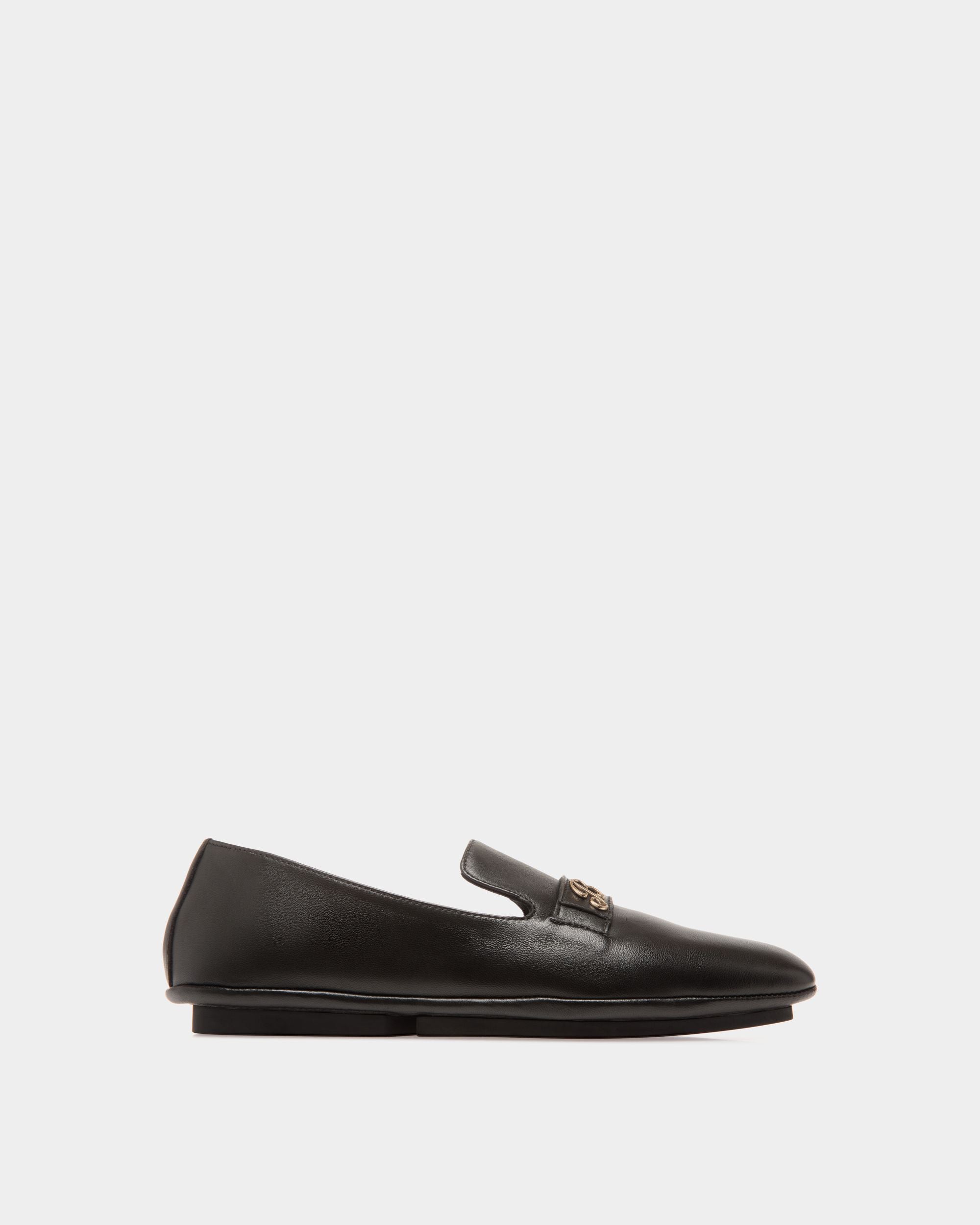 Slipper in Black Leather - Women's - Bally - 01