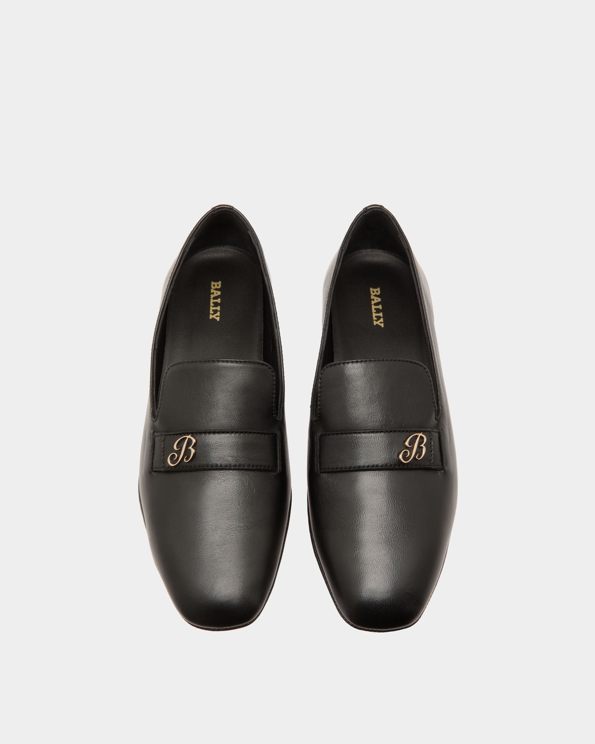 Slipper in Black Leather - Women's - Bally - 04