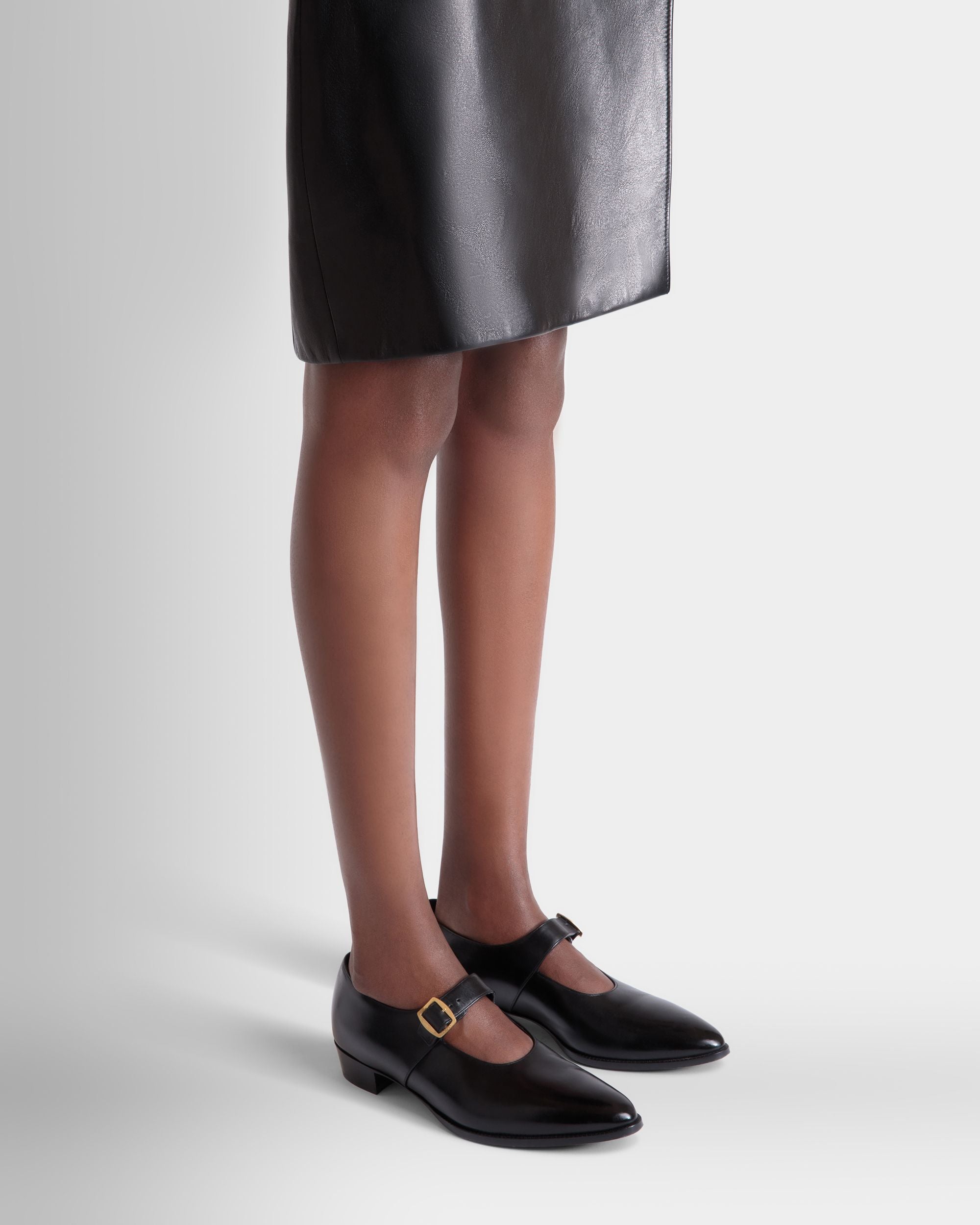 Scarpa Mary Jane Glendale In Pelle Nera - Donna - Bally - 02