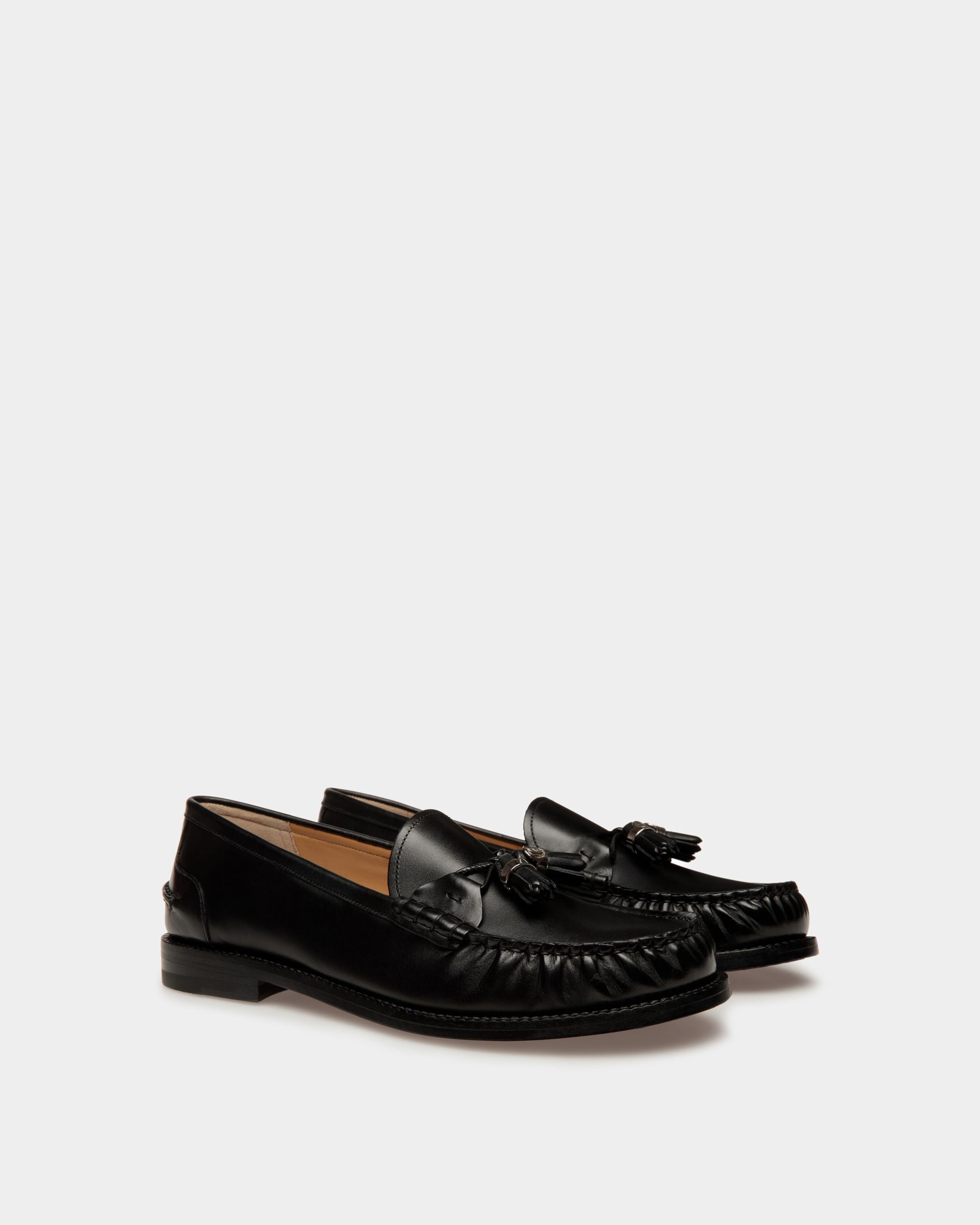 Mocassino Rome In Pelle Nera - Donna - Bally - 02