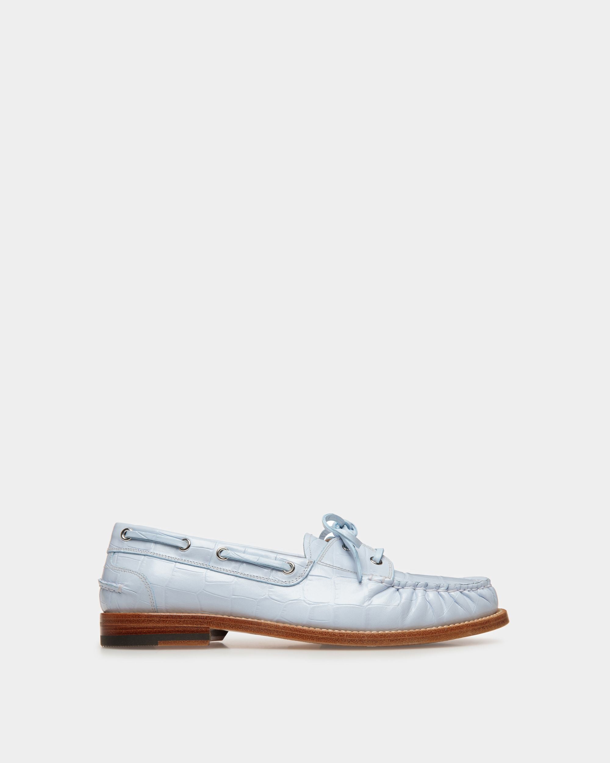 Mocassino Rome In Pelle Azzurra - Donna - Bally - 01