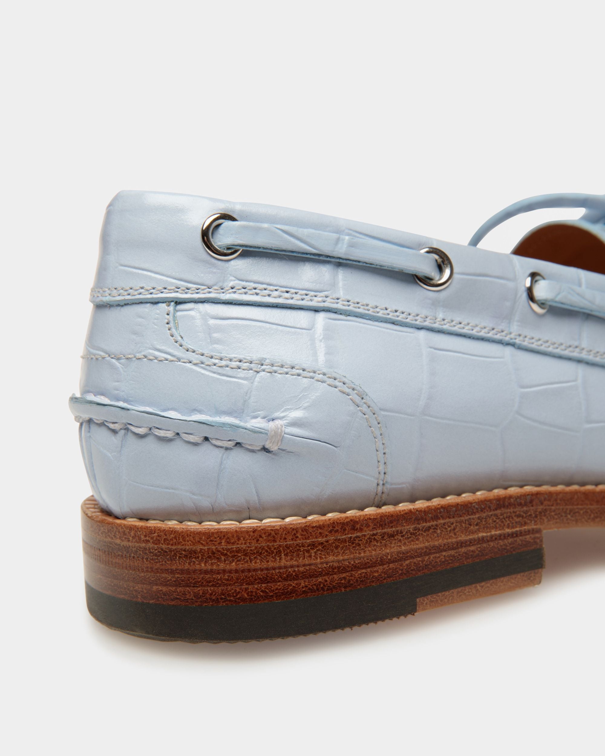 Mocassino Rome In Pelle Azzurra - Donna - Bally - 04