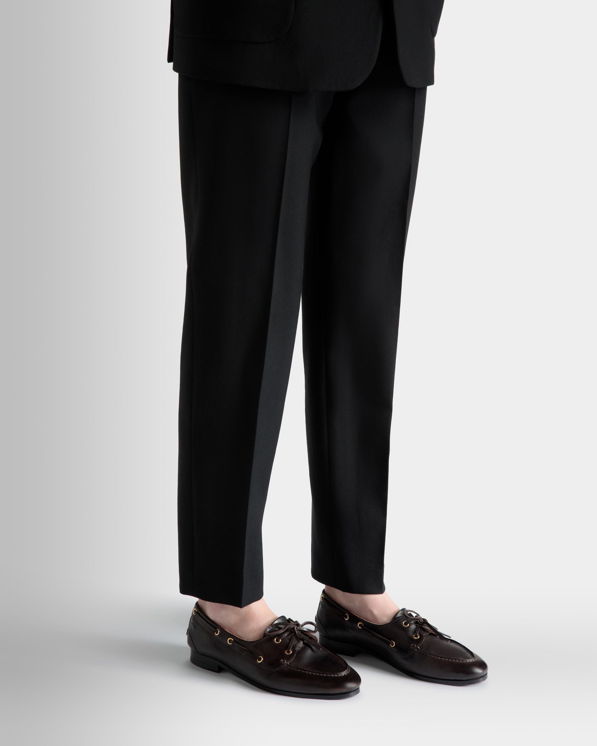 Plume Moccasin in Dark Brown Leather - Women's - Bally - 02