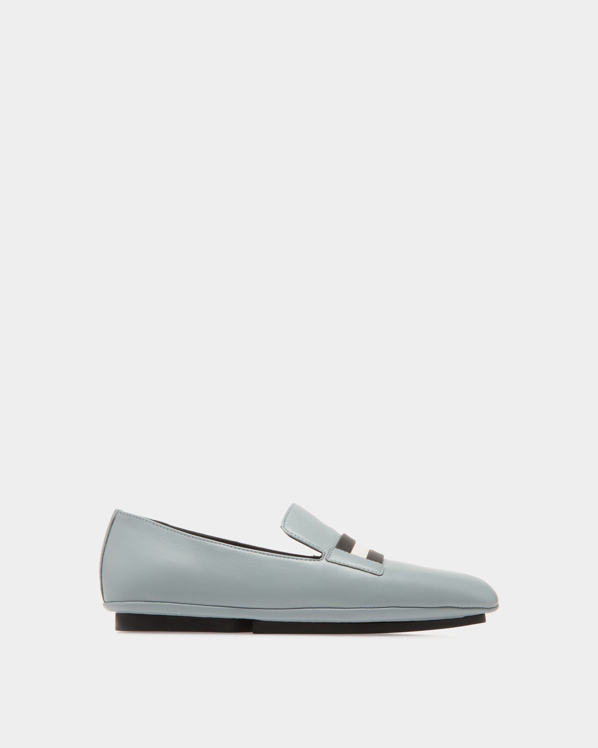 Slipper In Blue Leather - Femme - Bally - 01