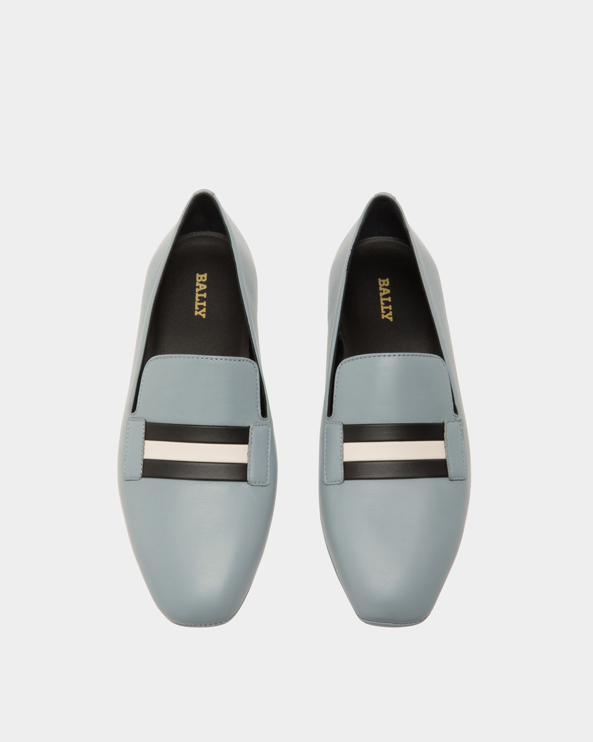 Slipper In Blue Leather - Femme - Bally - 04