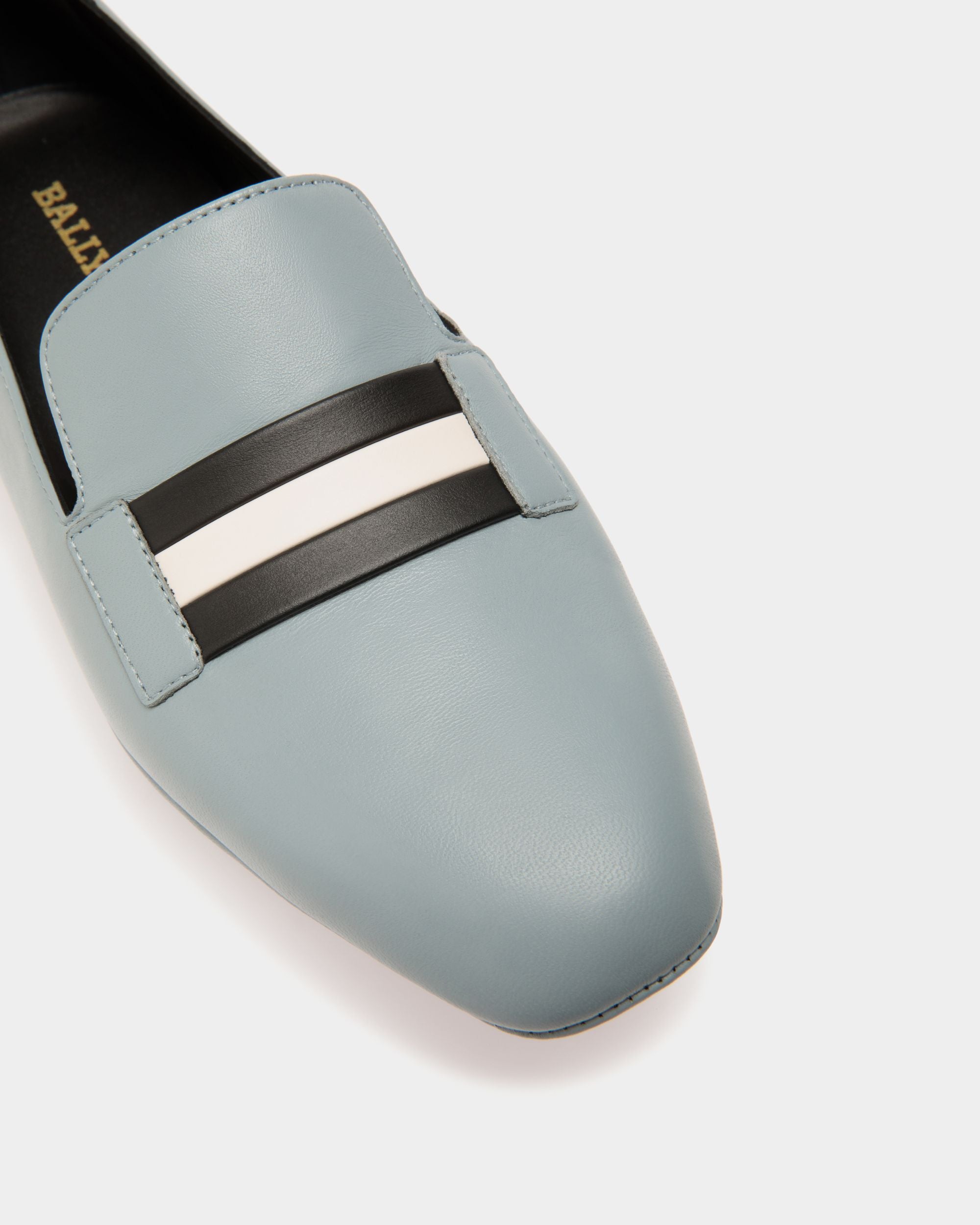 Slipper In Blue Leather - Femme - Bally - 05