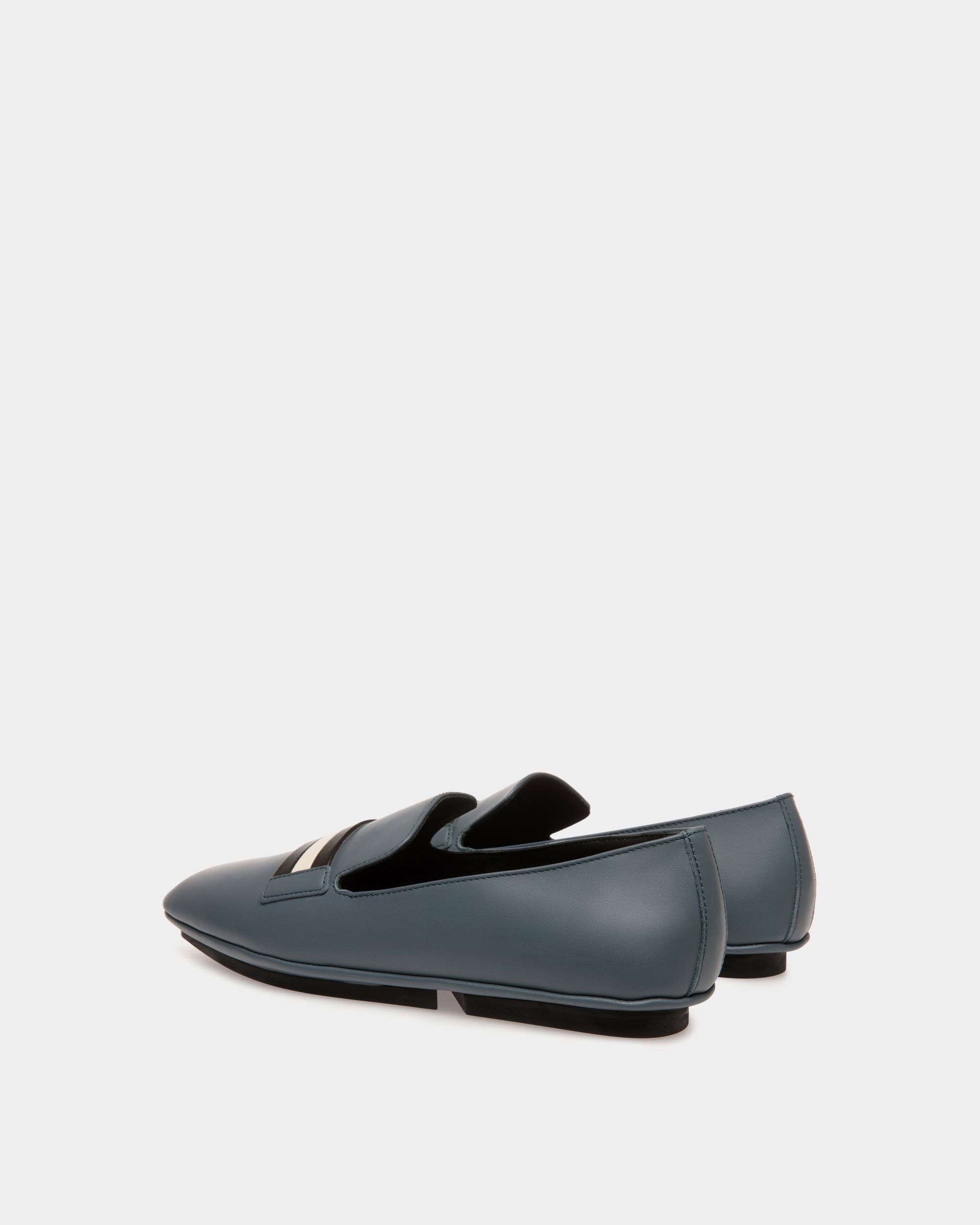 Flats In Blue Leather - Femme - Bally - 03