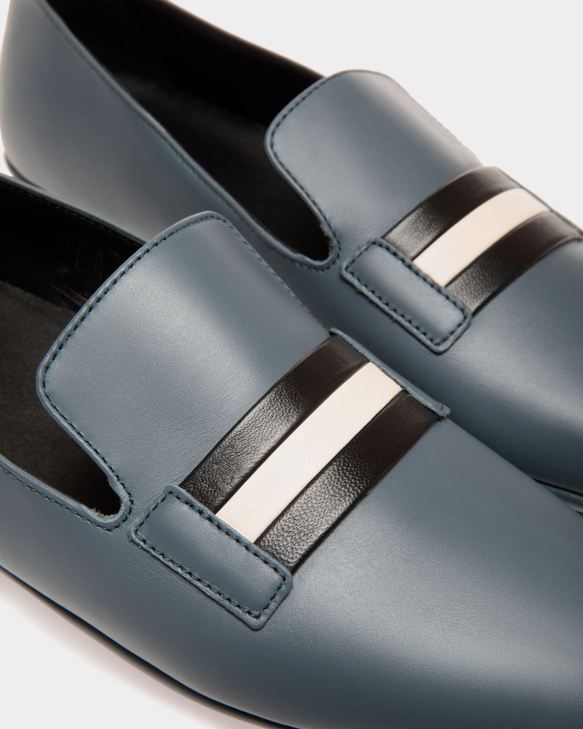 Flats In Blue Leather - Femme - Bally - 05