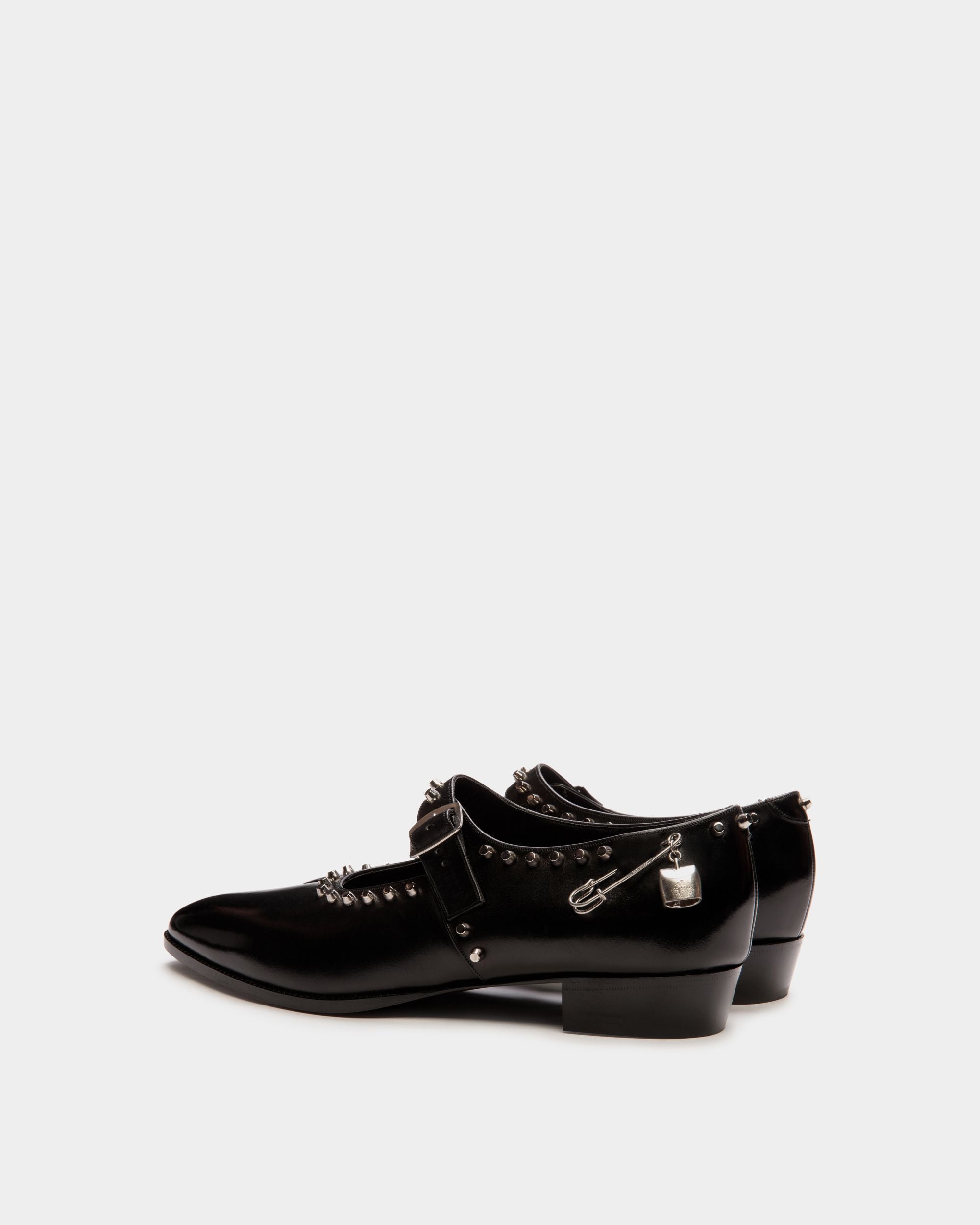 Baby Glendale En Cuir Noir Avec Clous - Femme - Bally - 04