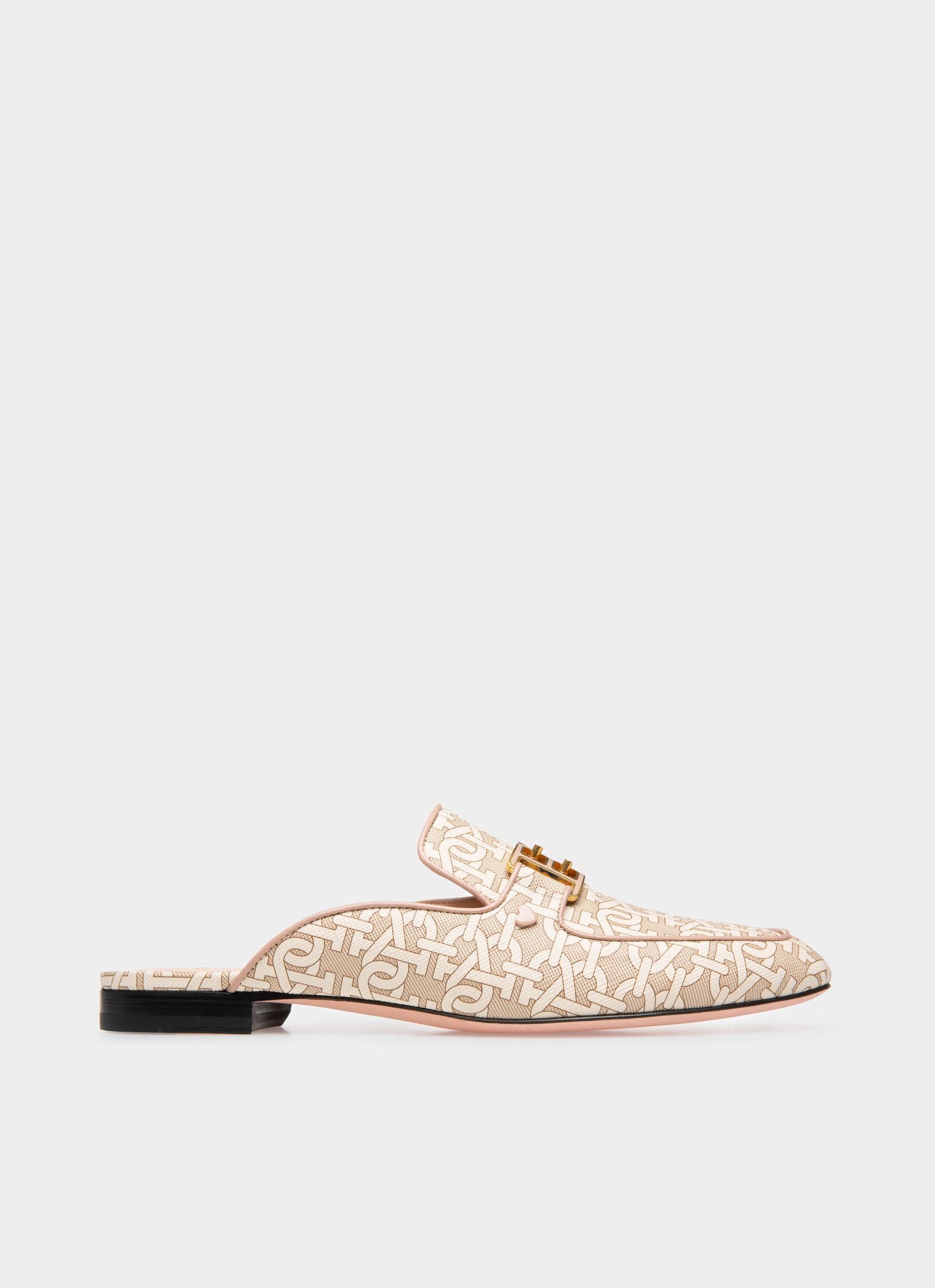 Ellah Flat Slipper Aus Tpu In Pastellrosa Mit Lederpaspelierung - Damen - Bally - 01