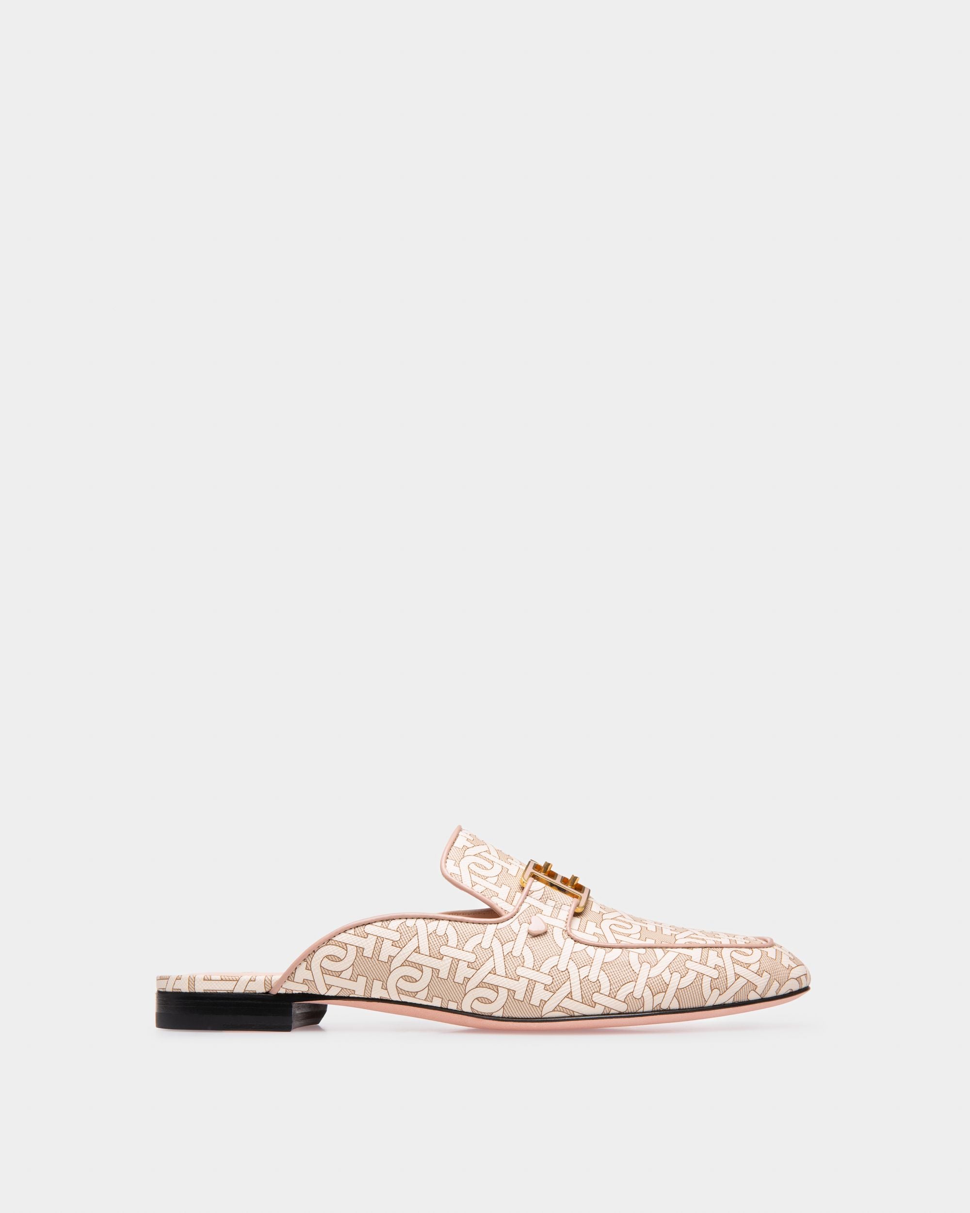 Ellah Flat Slipper Aus Tpu In Pastellrosa Mit Lederpaspelierung - Damen - Bally - 05