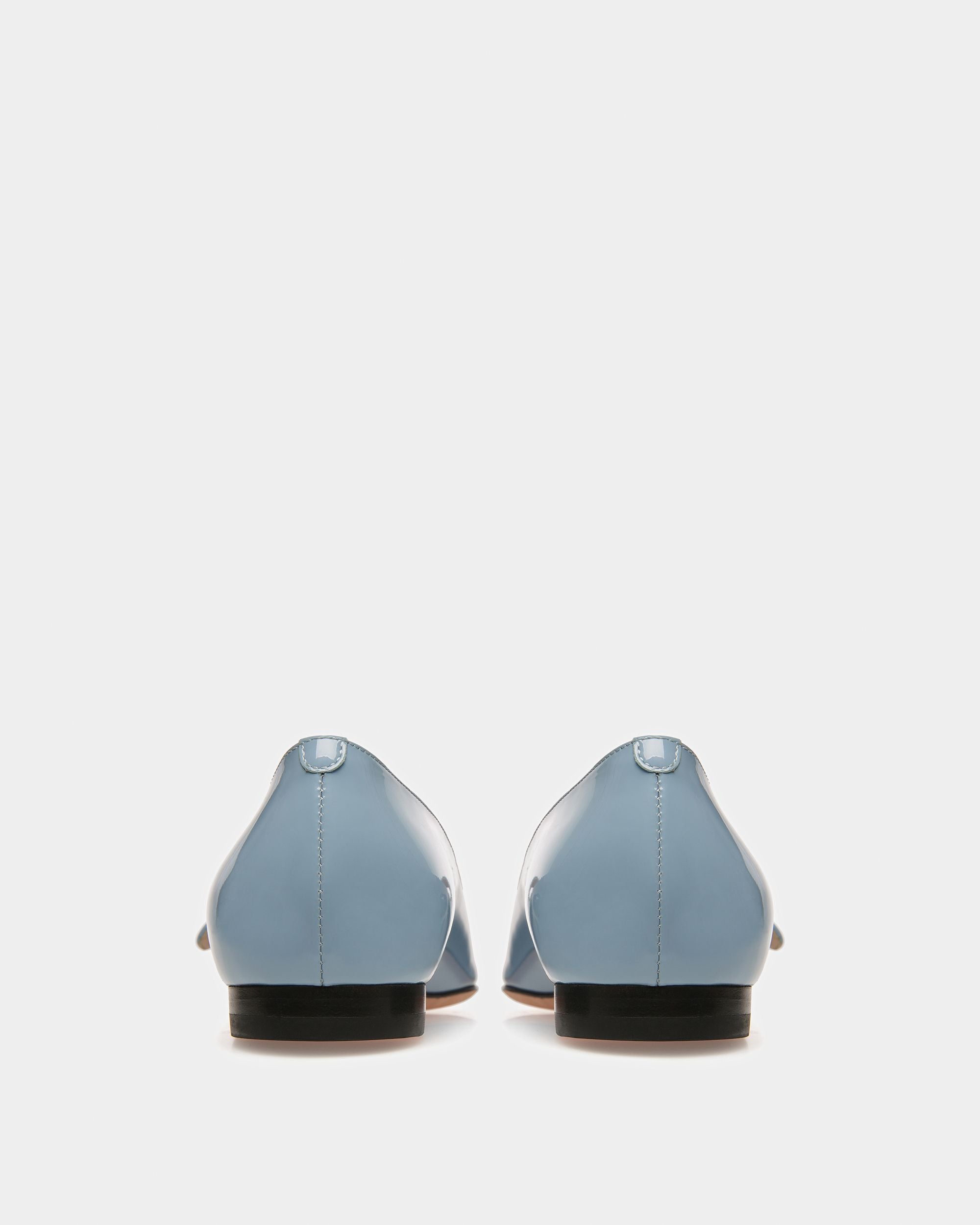 Elis Escarpins Plats En Cuir Bleu Clair - Femme - Bally - 04