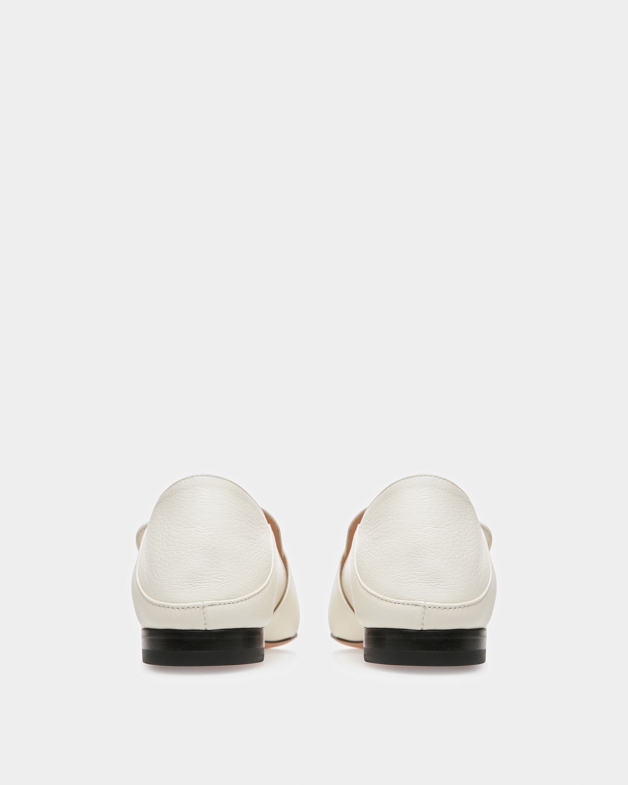 Janelle Leather Loafers In Bone - Women's - Bally - 04
