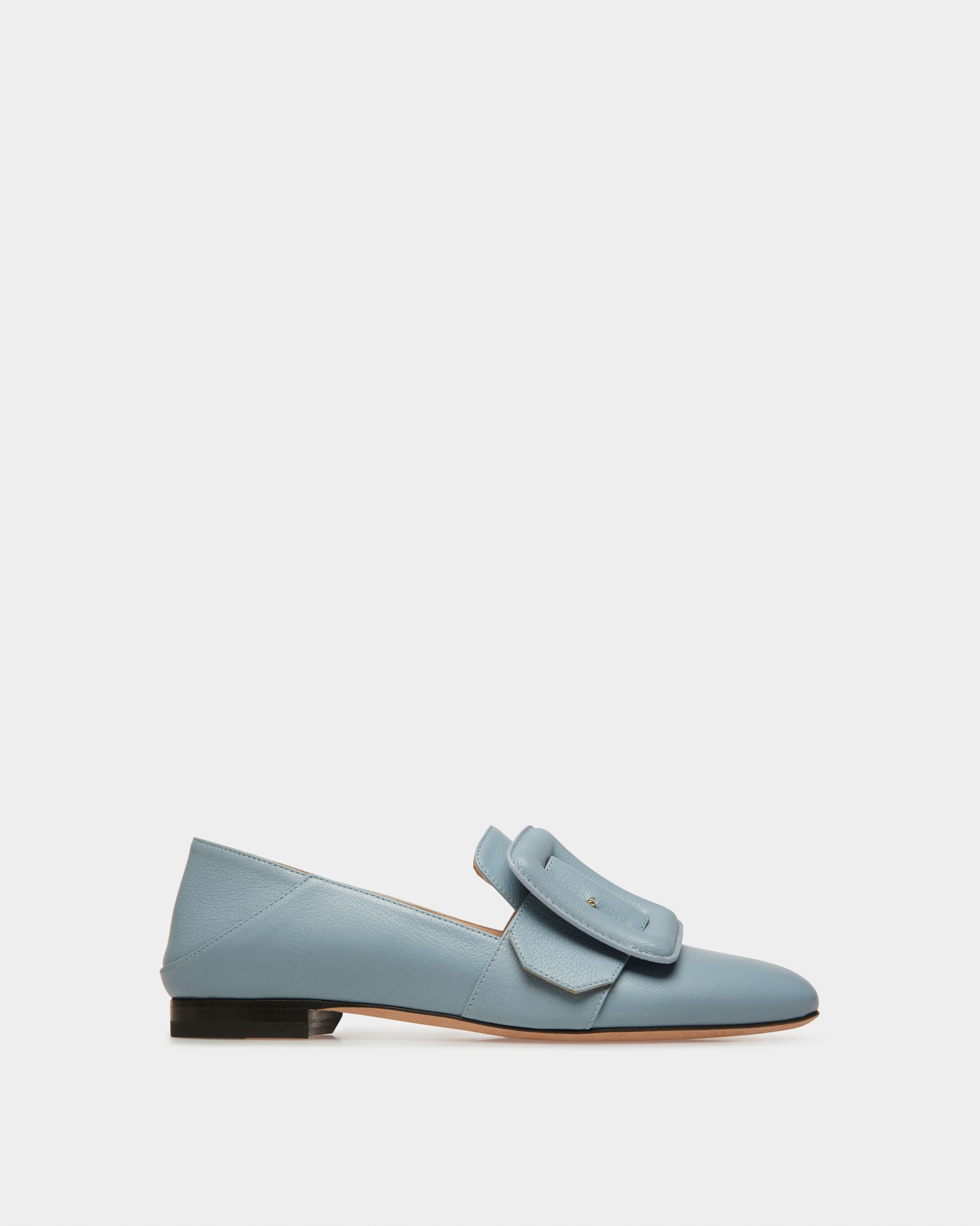 Janelle Mocassins En Cuir Bleu Clair - Femme - Bally - 01