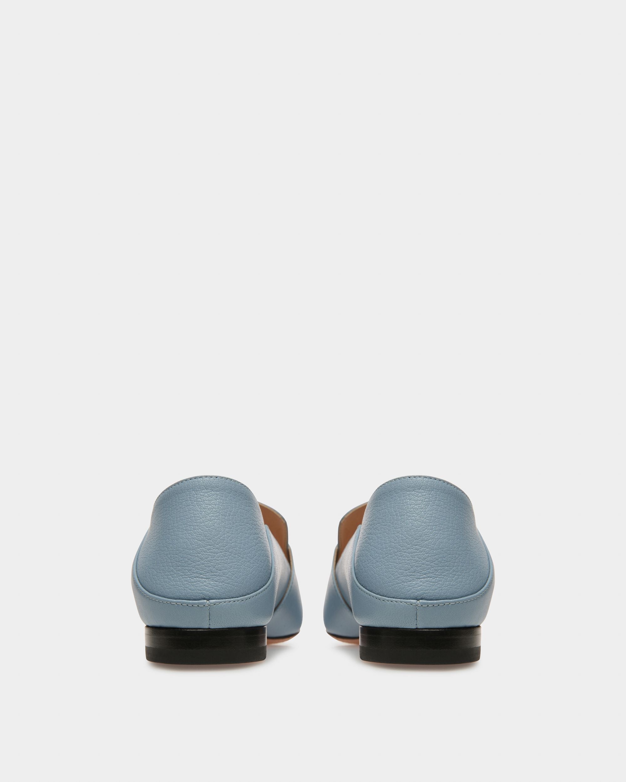 Janelle Mocassins En Cuir Bleu Clair - Femme - Bally - 03