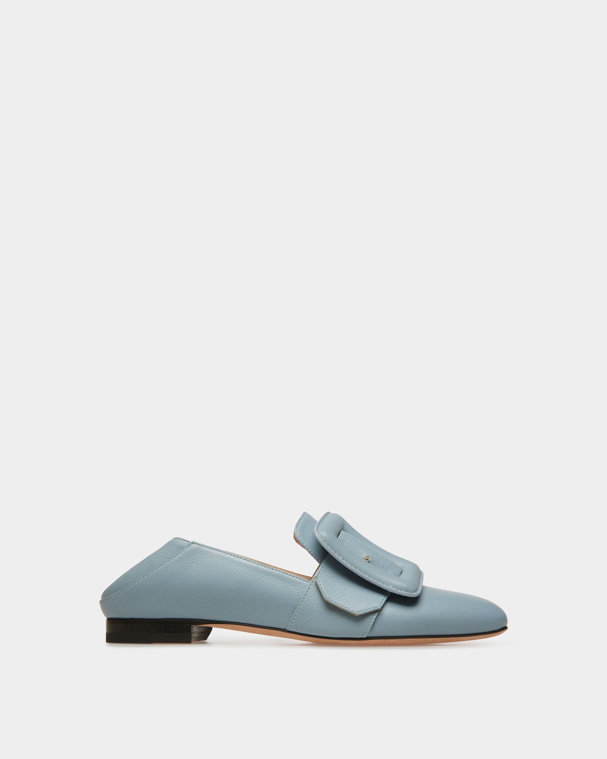 Janelle Mocassins En Cuir Bleu Clair - Femme - Bally - 05