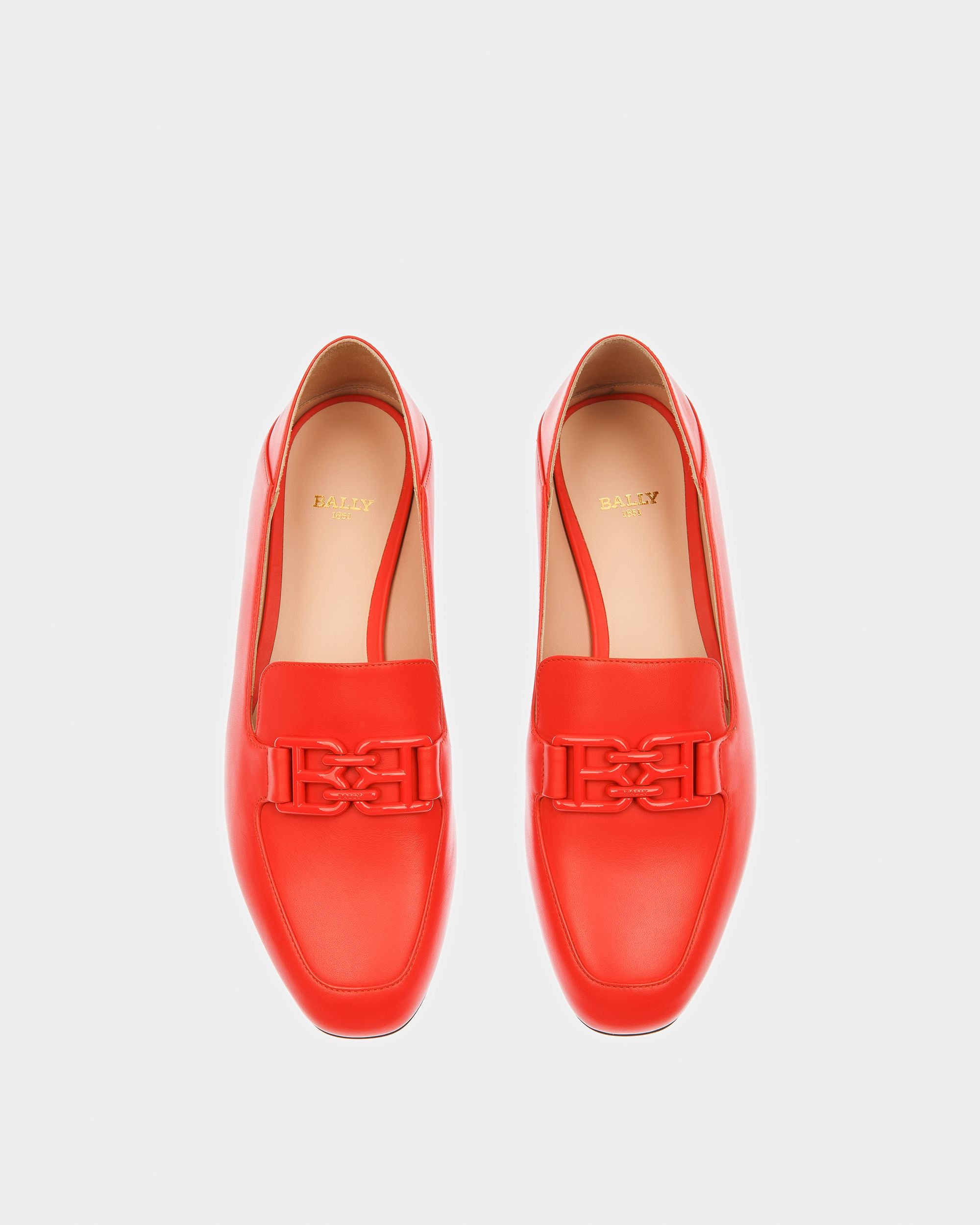 Ellah Lederslipper In Orange - Damen - Bally - 02