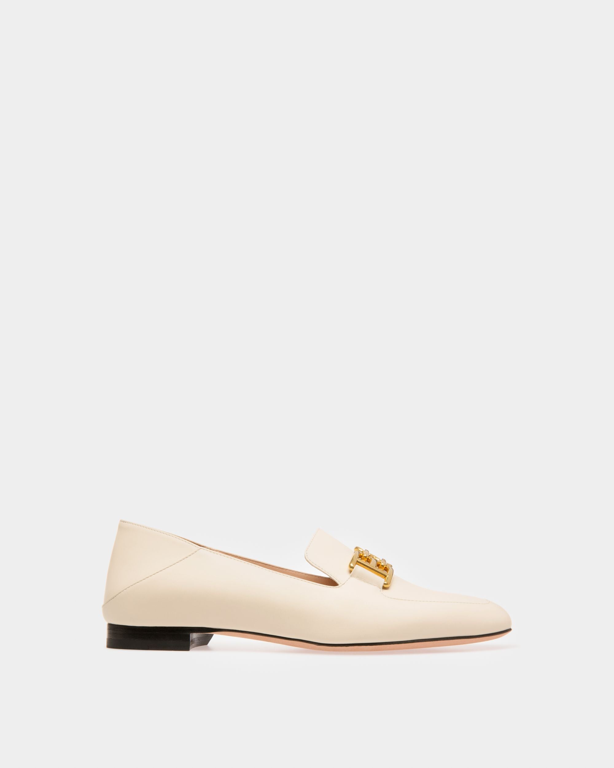 Ellah Flat Mocassins En Cuir Ivoire - Damen - Bally - 01