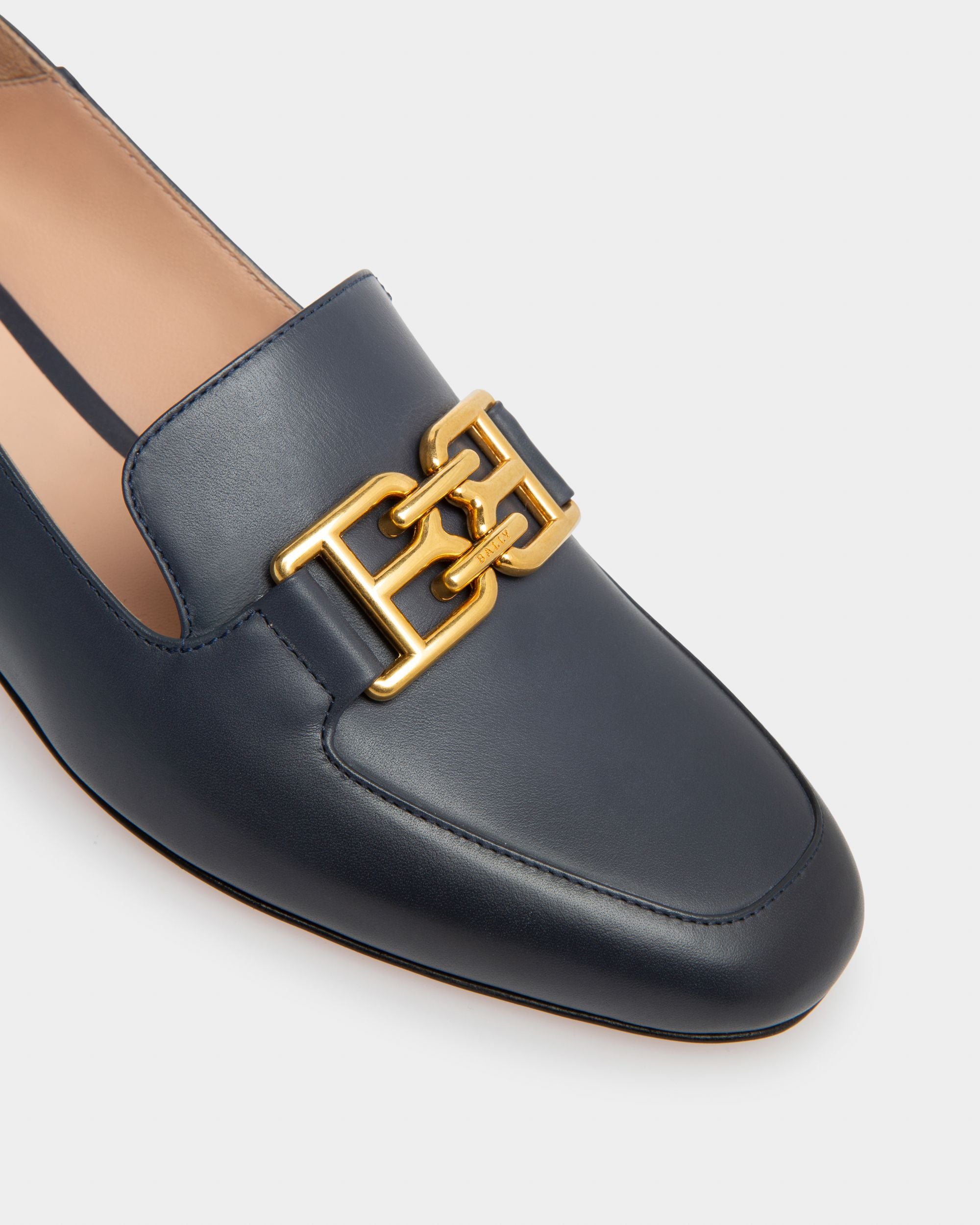 Ellah Flat Loafer Aus Marineblauem Leder - Damen - Bally - 07