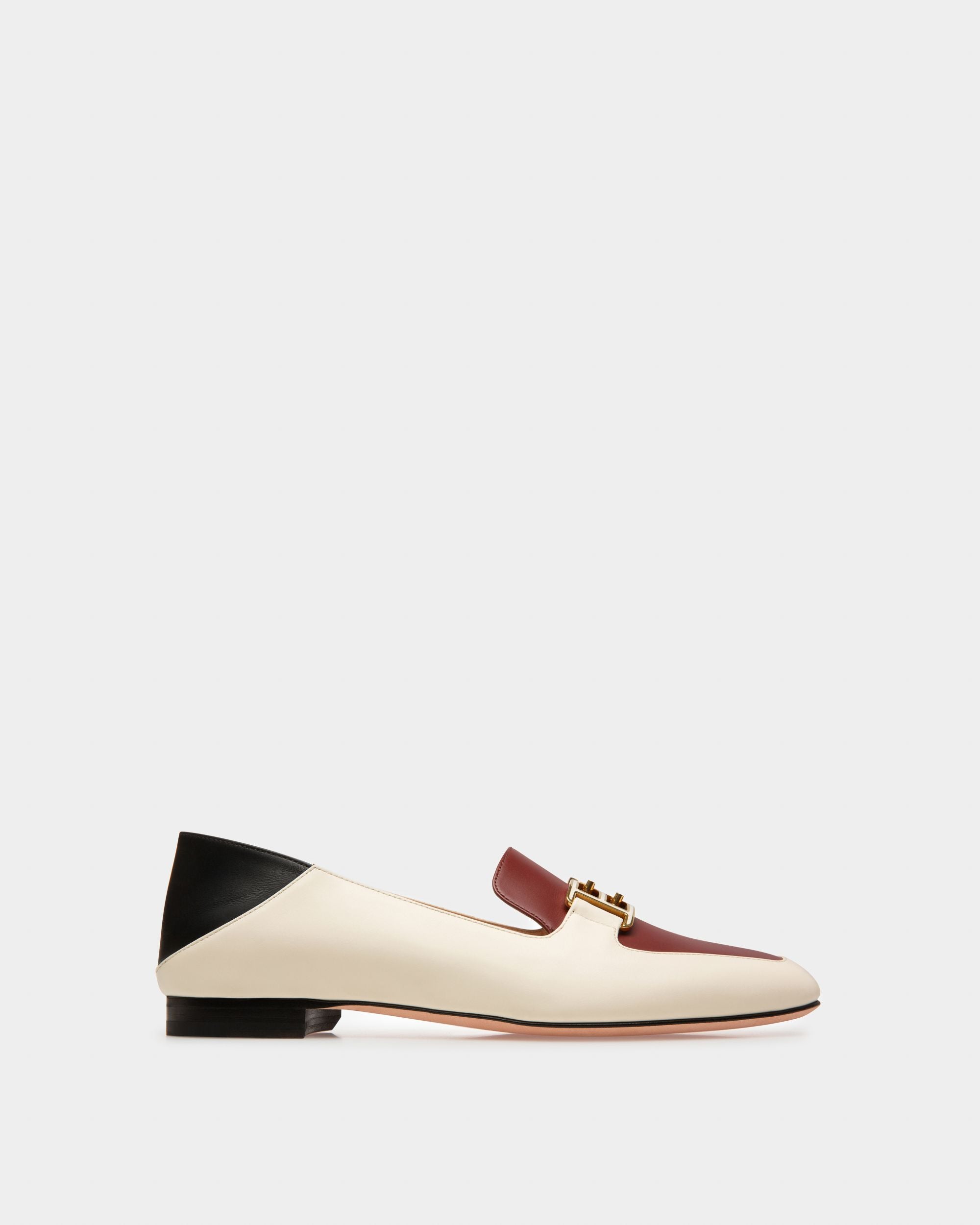 Ellah Flat Loafer Aus Leder In Elfenbein - Damen - Bally - 01