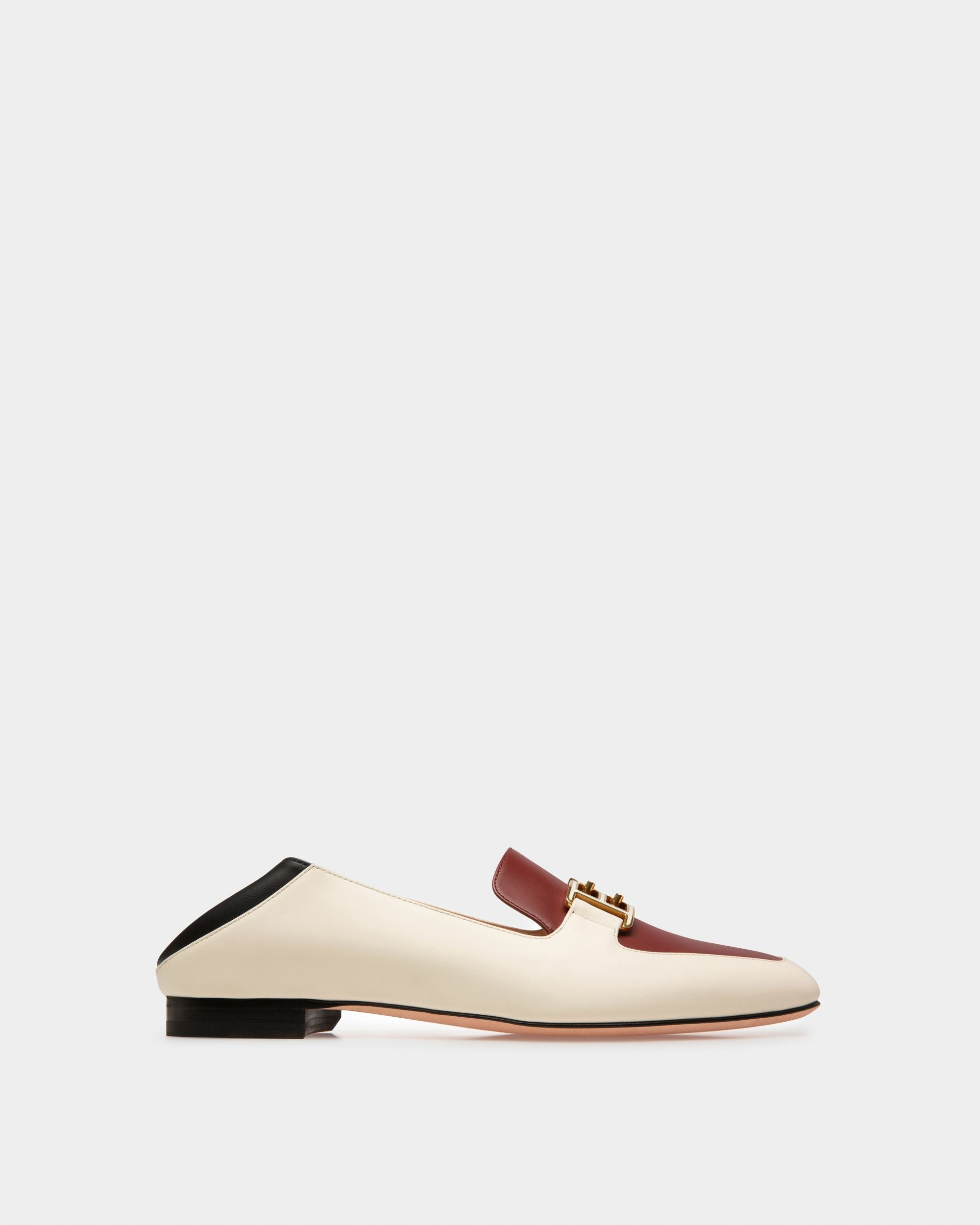 Ellah Flat Loafer Aus Leder In Elfenbein - Damen - Bally - 06