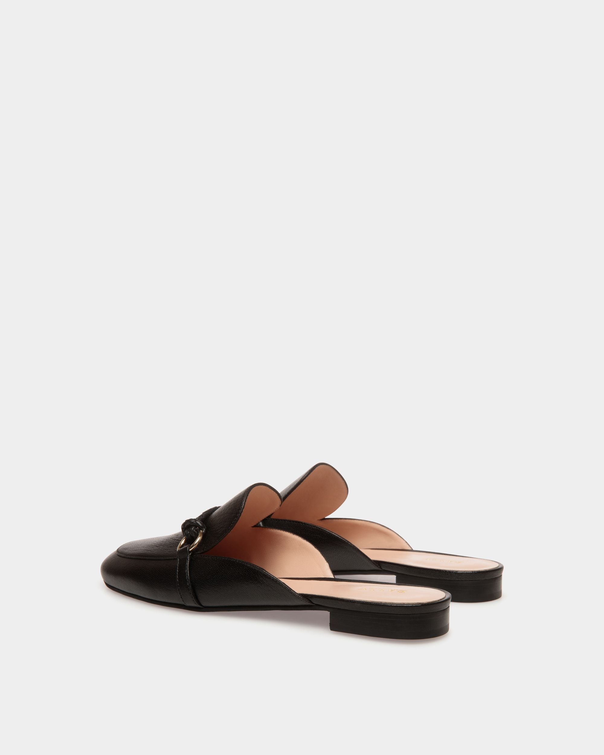 Flats In Black Leather - Women's - Bally - 03