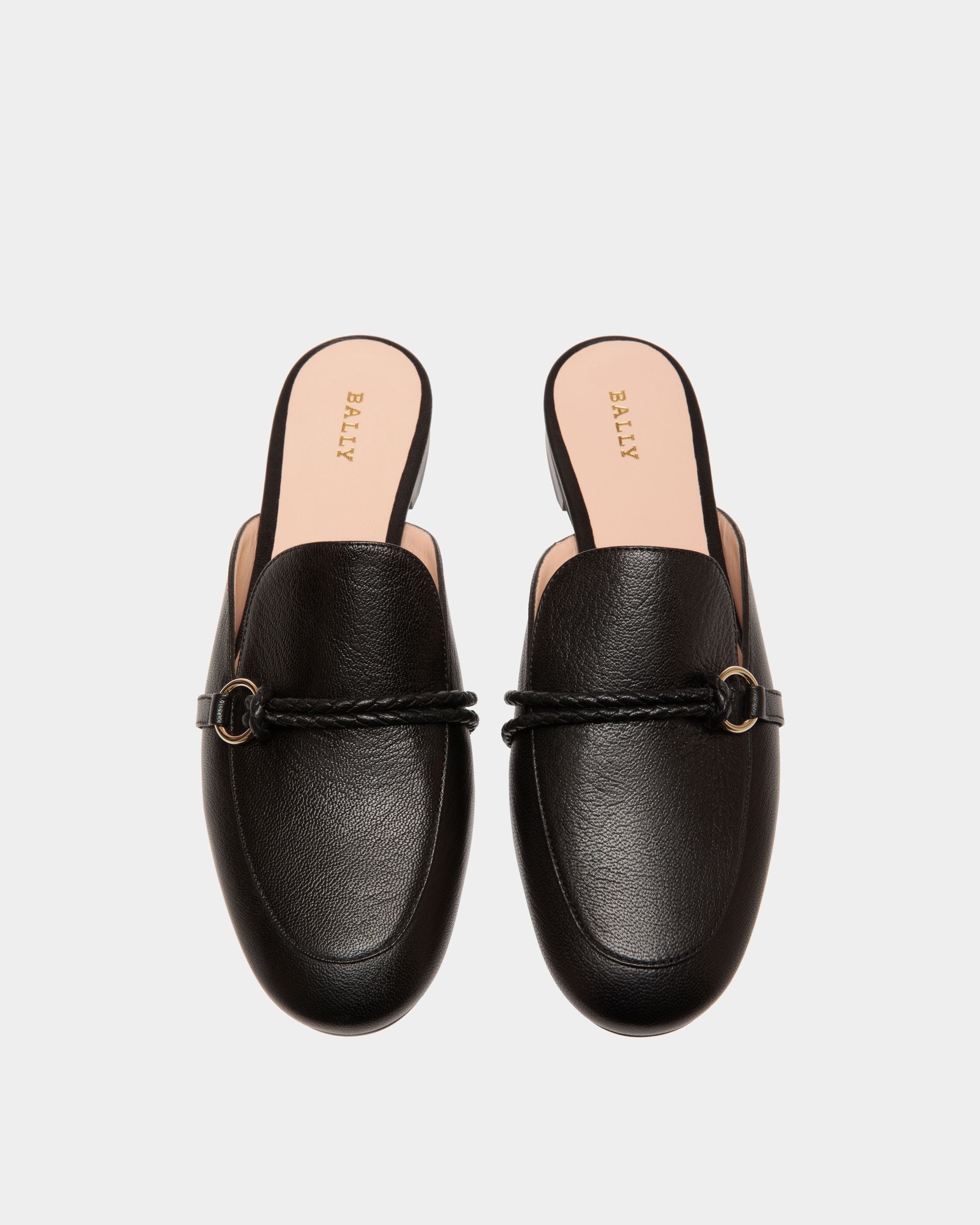 Flats In Black Leather - Women's - Bally - 04