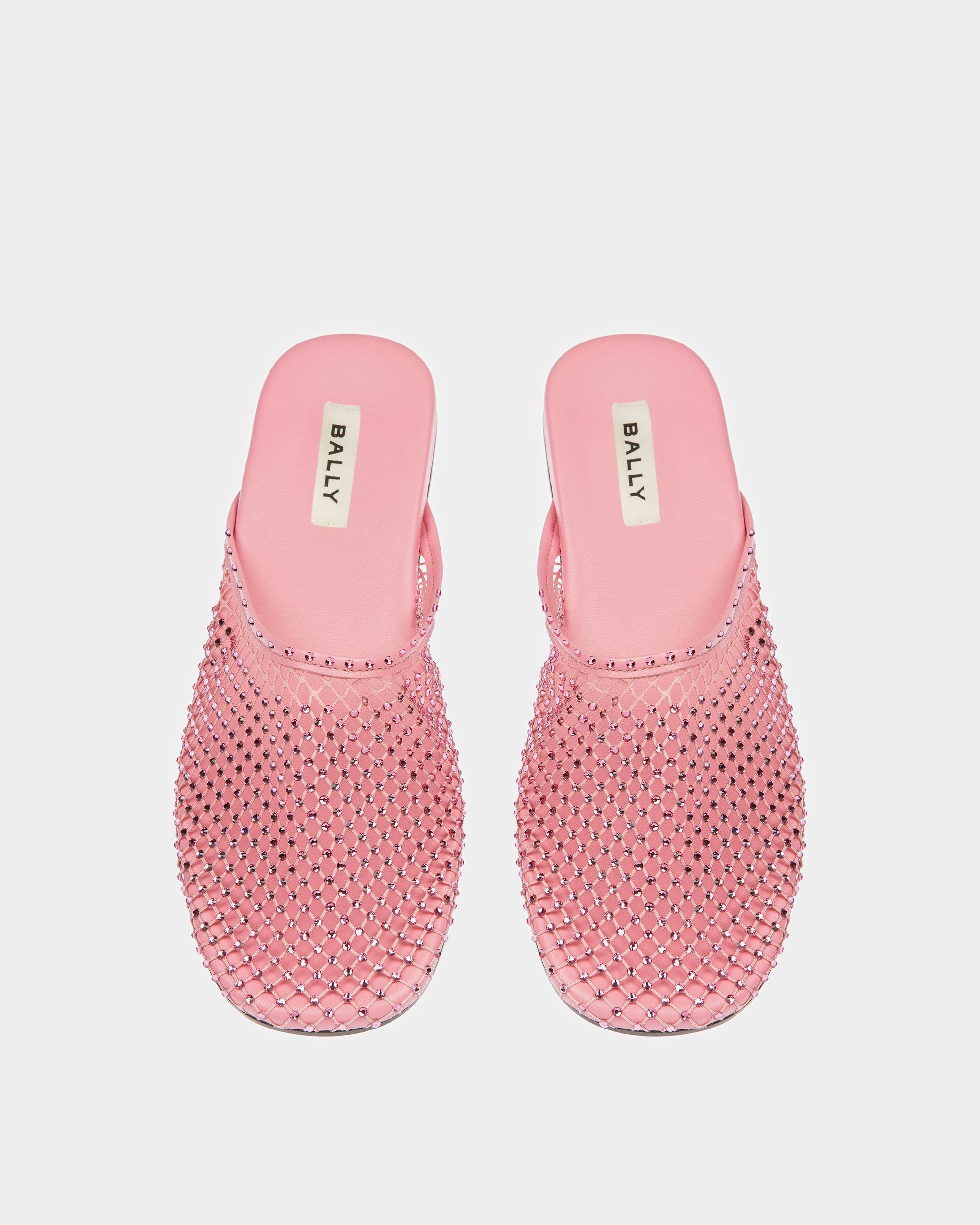 Slipper Aus Kristallbesetztem Netzgewebe - Damen - Bally - 02