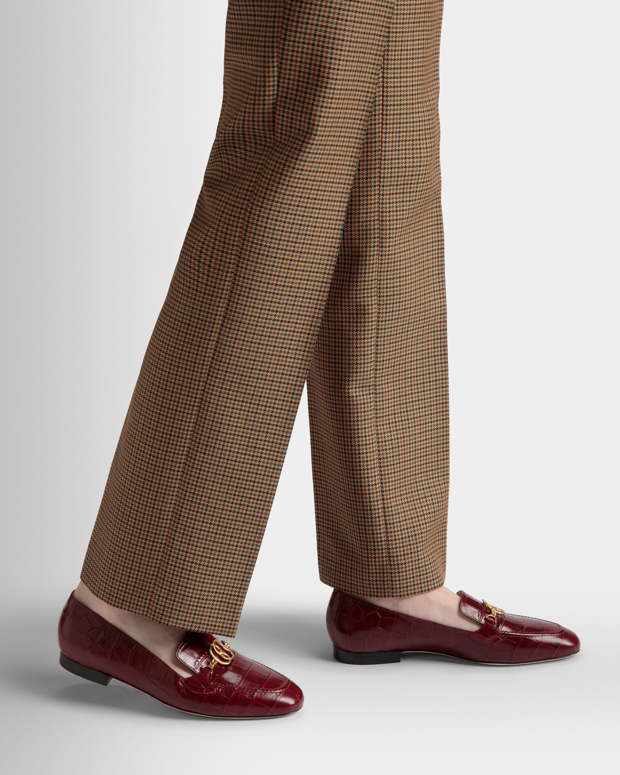 Mocassino Daily Emblem In Pelle Bordeaux - Donna - Bally - 02