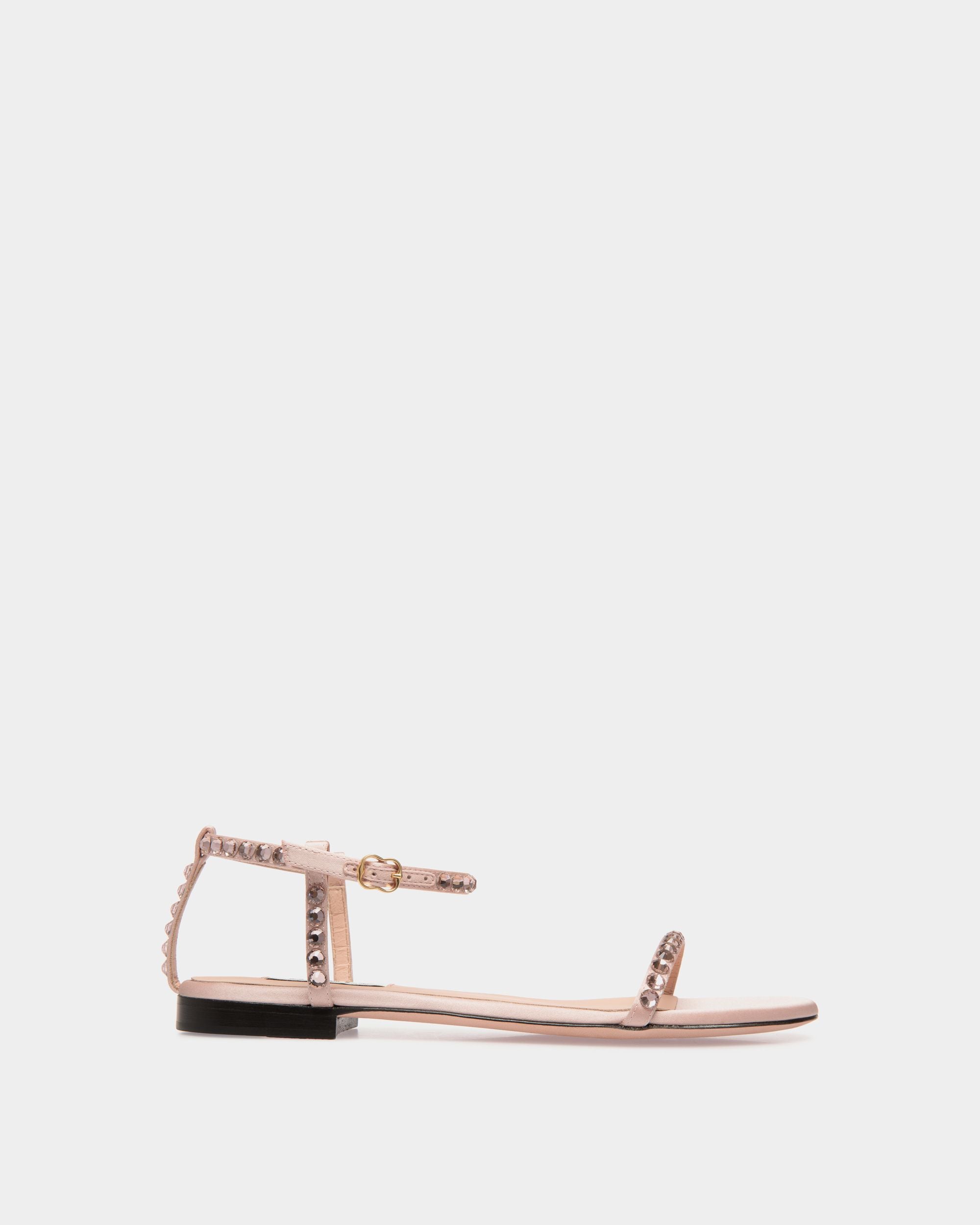 Sandalo Basso Katy In Tessuto Light Pink Con Cristalli - Donna - Bally - 01