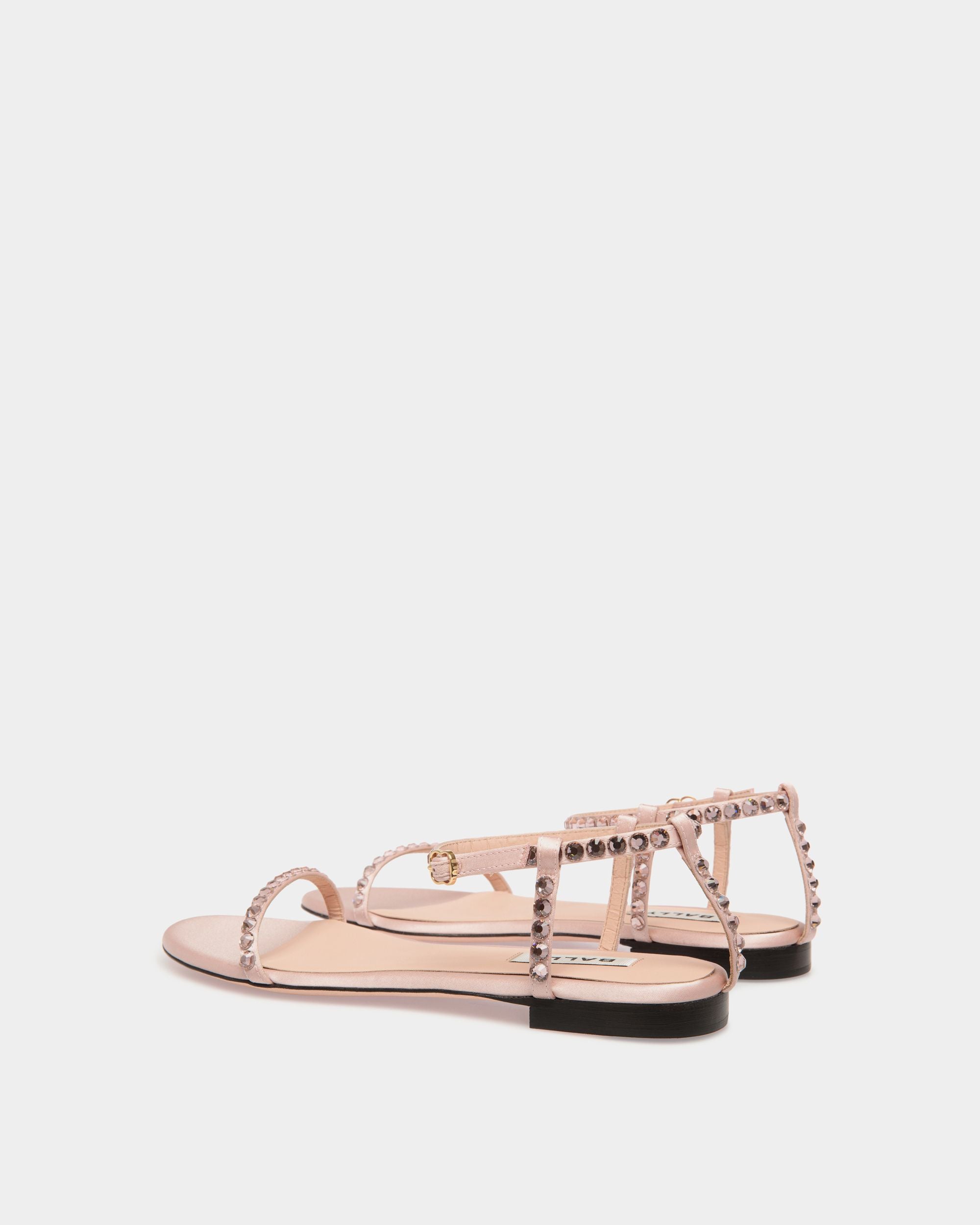 Sandalo Basso Katy In Tessuto Light Pink Con Cristalli - Donna - Bally - 03