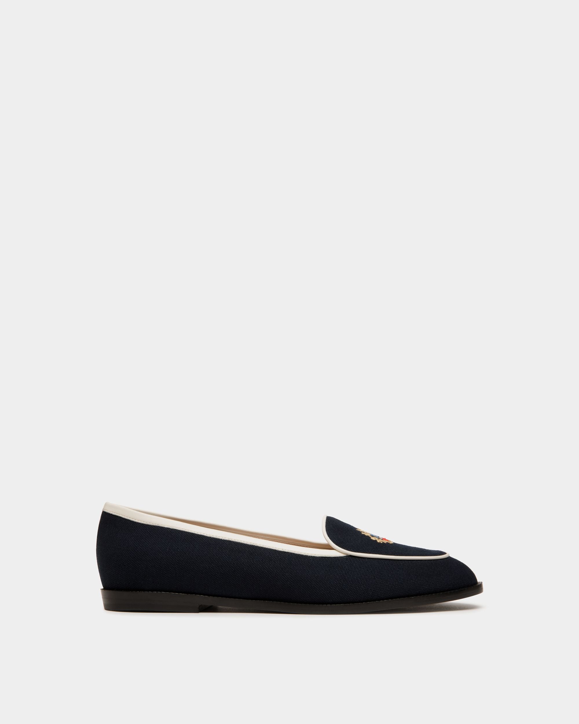 Elite Ballerina Aus Stoff In Navy Blue - Damen - Bally - 01