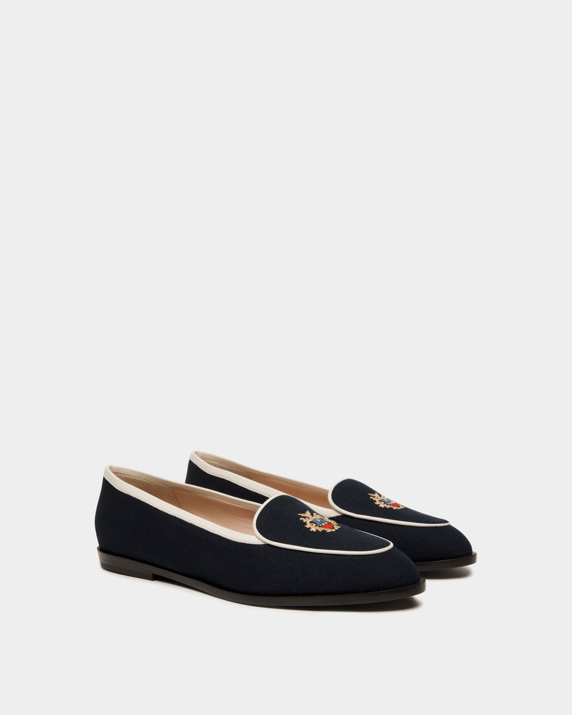 Elite Ballerina Aus Stoff In Navy Blue - Damen - Bally - 02