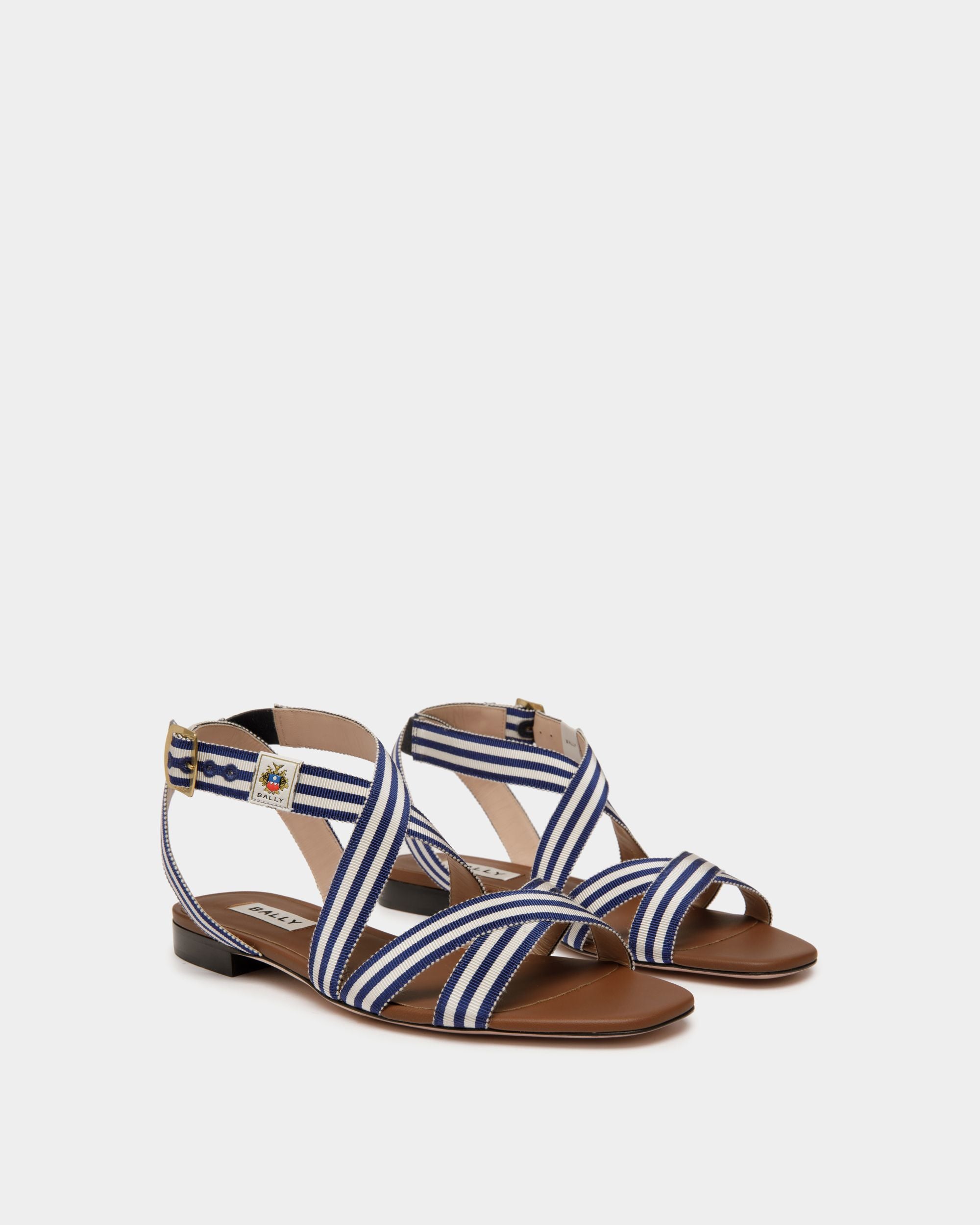 Sandalo Basso Sylt In Tessuto Navy Blue - Donna - Bally - 03
