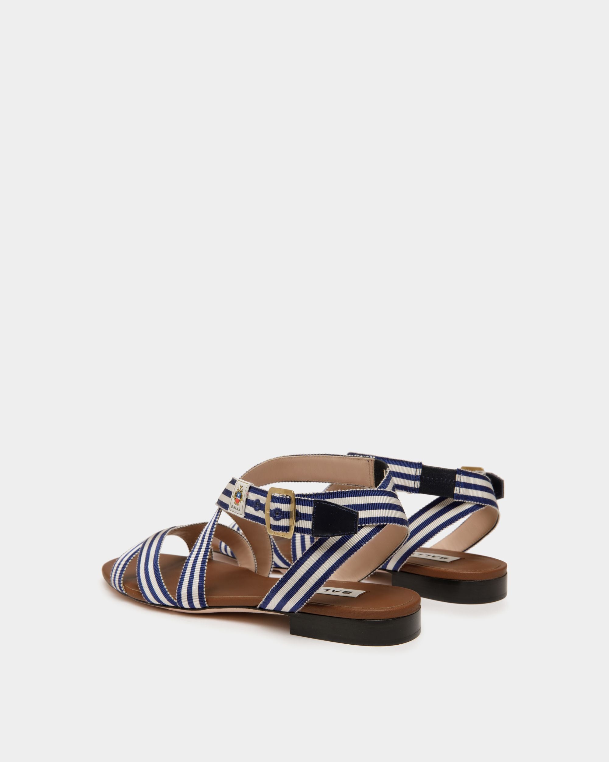 Sandalo Basso Sylt In Tessuto Navy Blue - Donna - Bally - 04