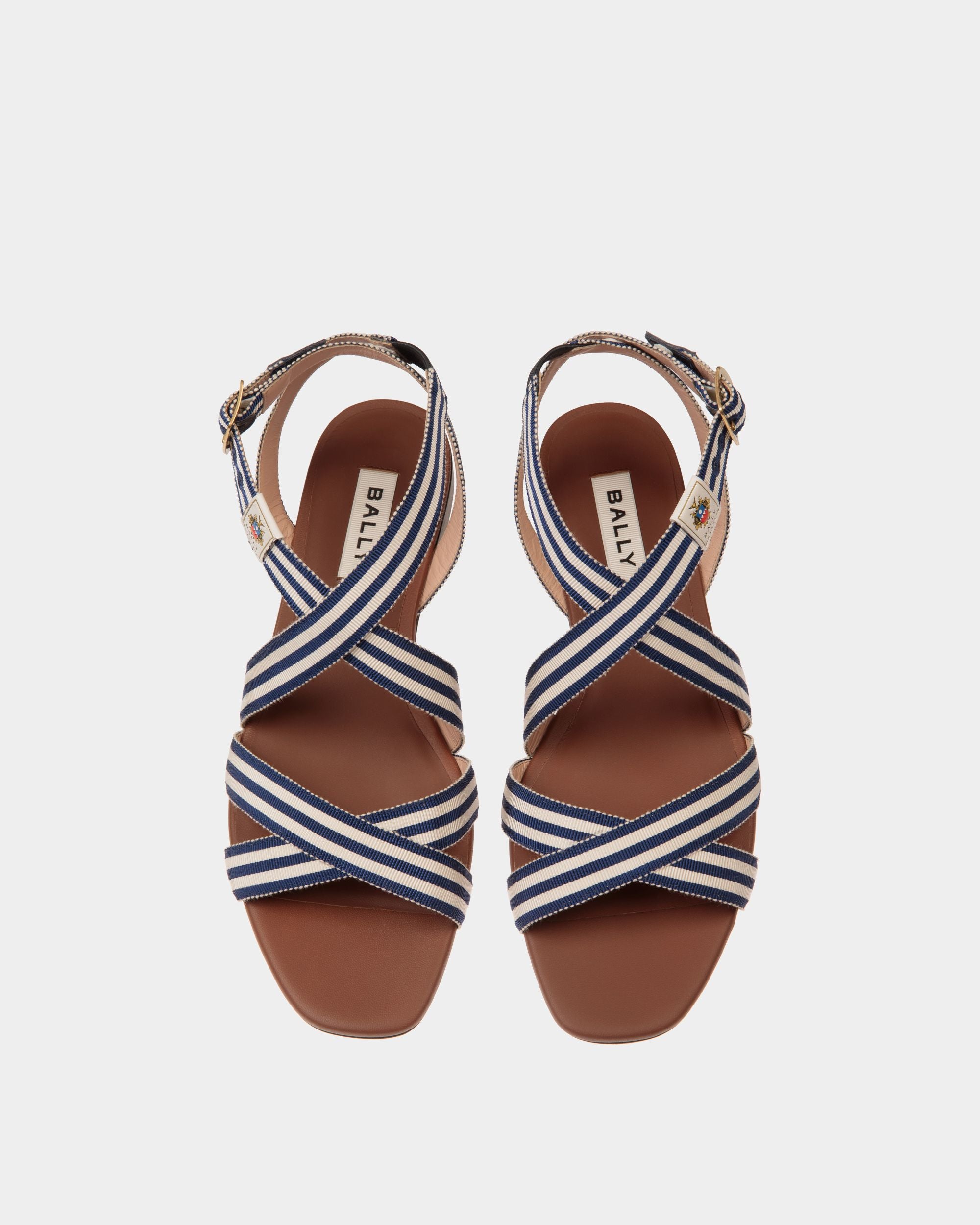 Sandalo Basso Sylt In Tessuto Navy Blue - Donna - Bally - 05