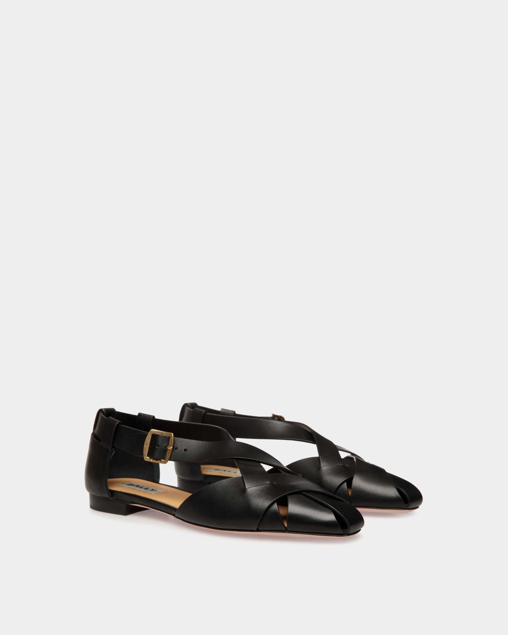 Scarpa Bassa Sylt In Pelle Spazzolata Nera - Donna - Bally - 03