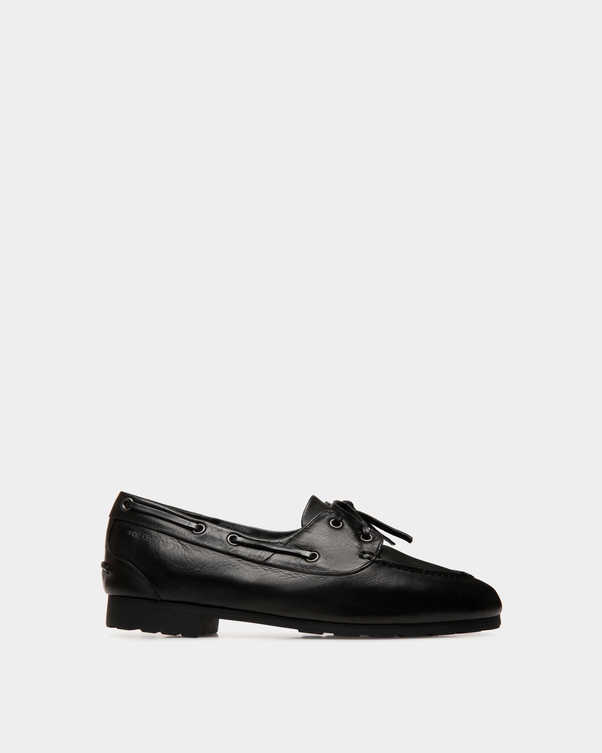 Mokassin Plume Aus Leder In Schwarz - Damen - Bally - 01