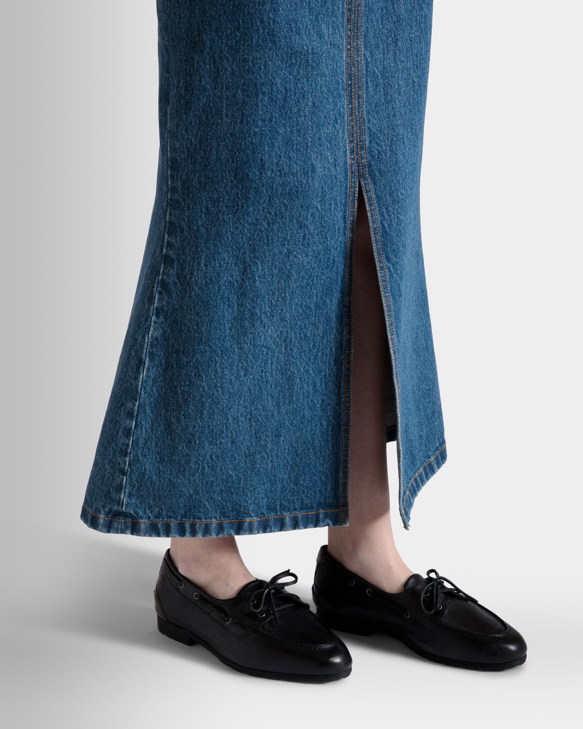 Mokassin Plume Aus Leder In Schwarz - Damen - Bally - 02