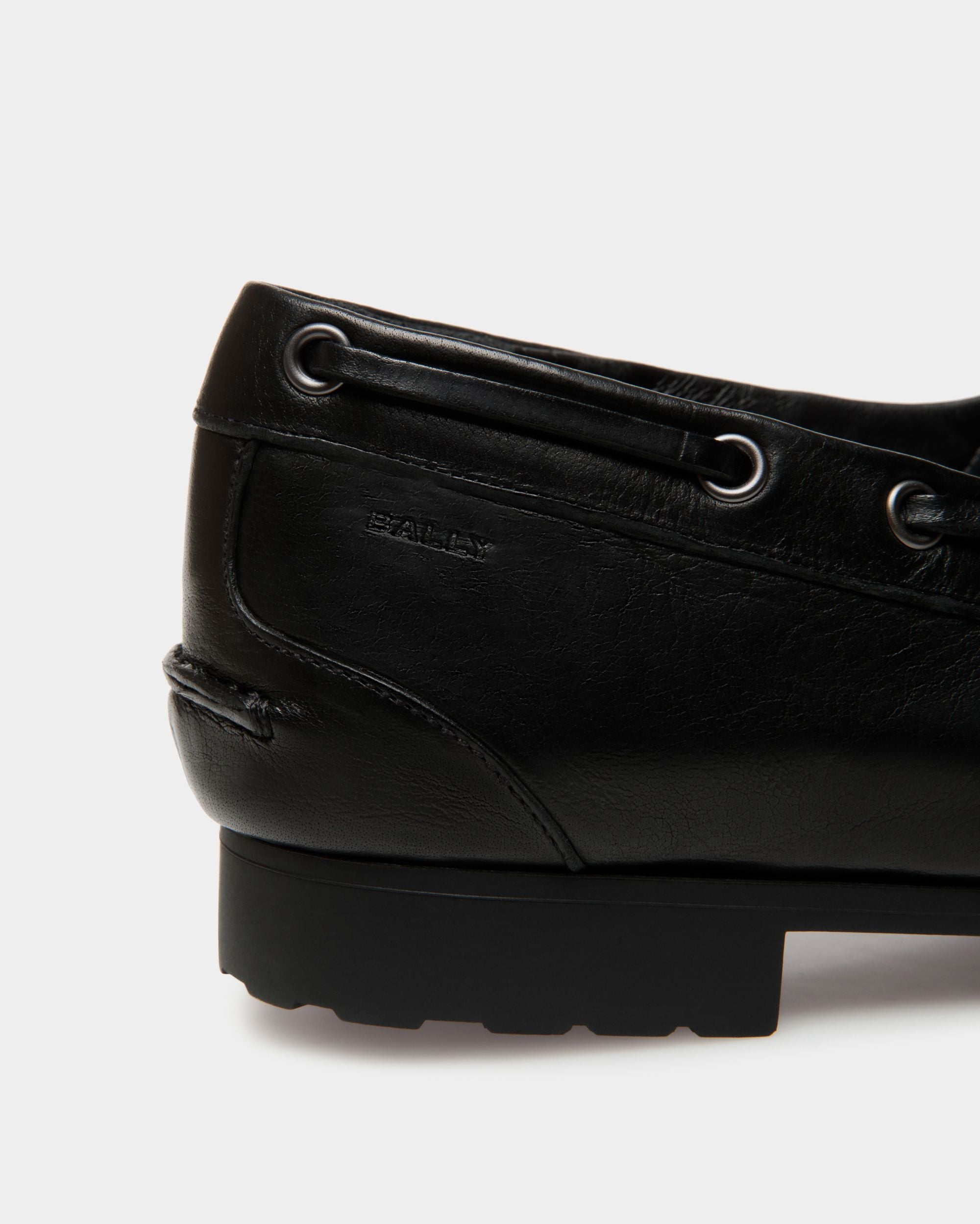 Mokassin Plume Aus Leder In Schwarz - Damen - Bally - 06