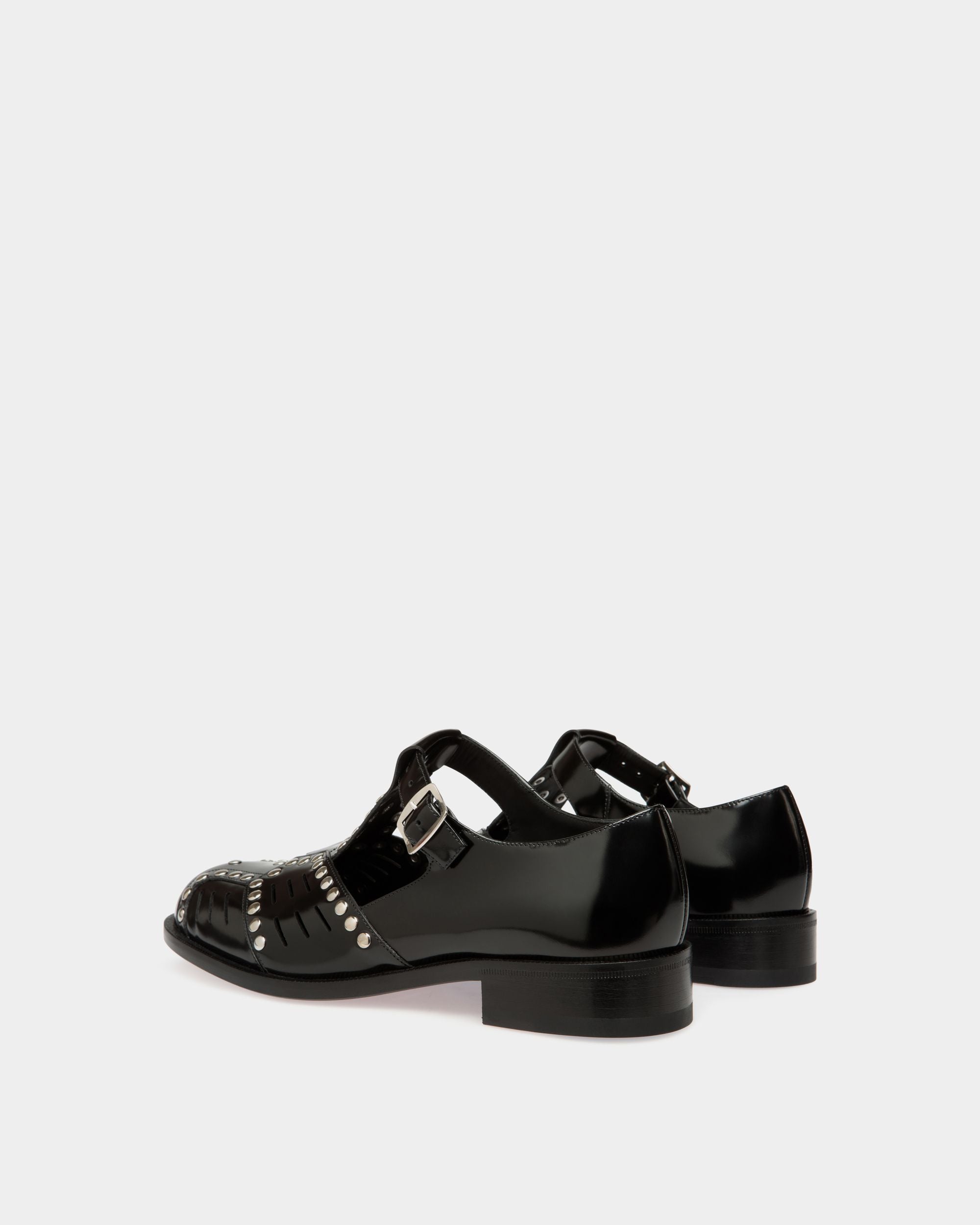 Flache Spiegel Sandalen Aus Leder In Schwarz - Damen - Bally - 03