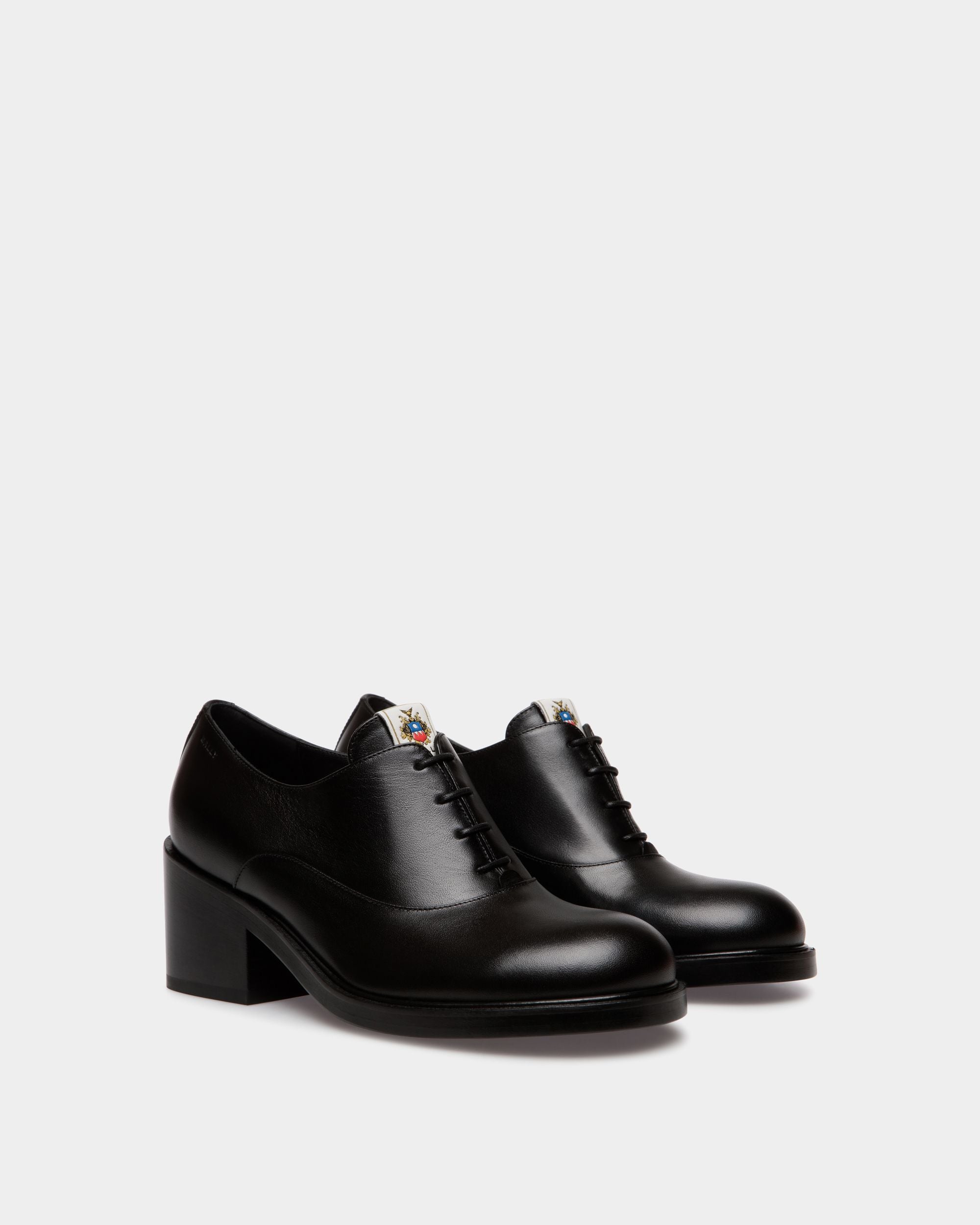 Peggy Oxford In Black Leather - Women's - Bally - 02