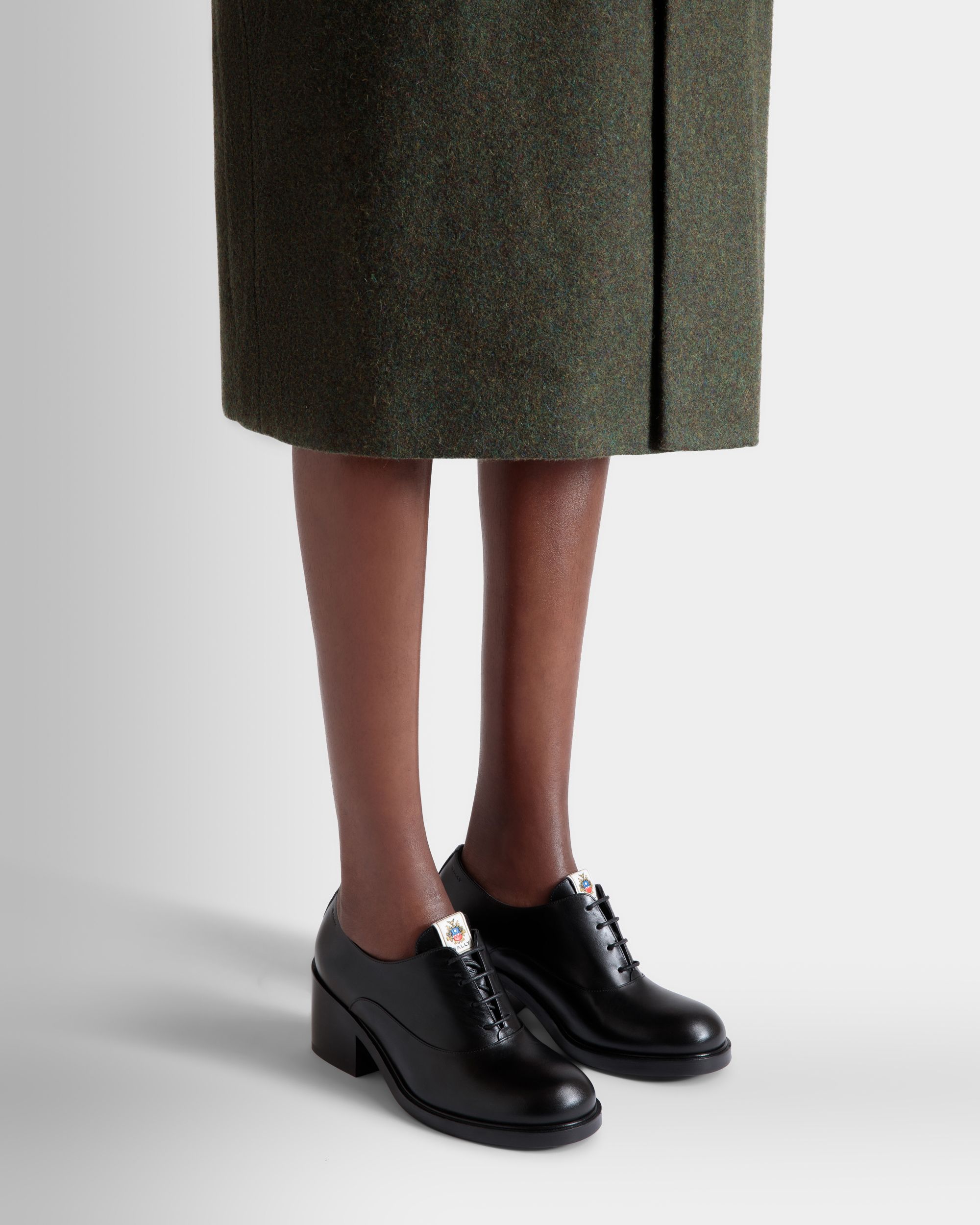 Peggy Oxford In Black Leather - Women's - Bally - 06