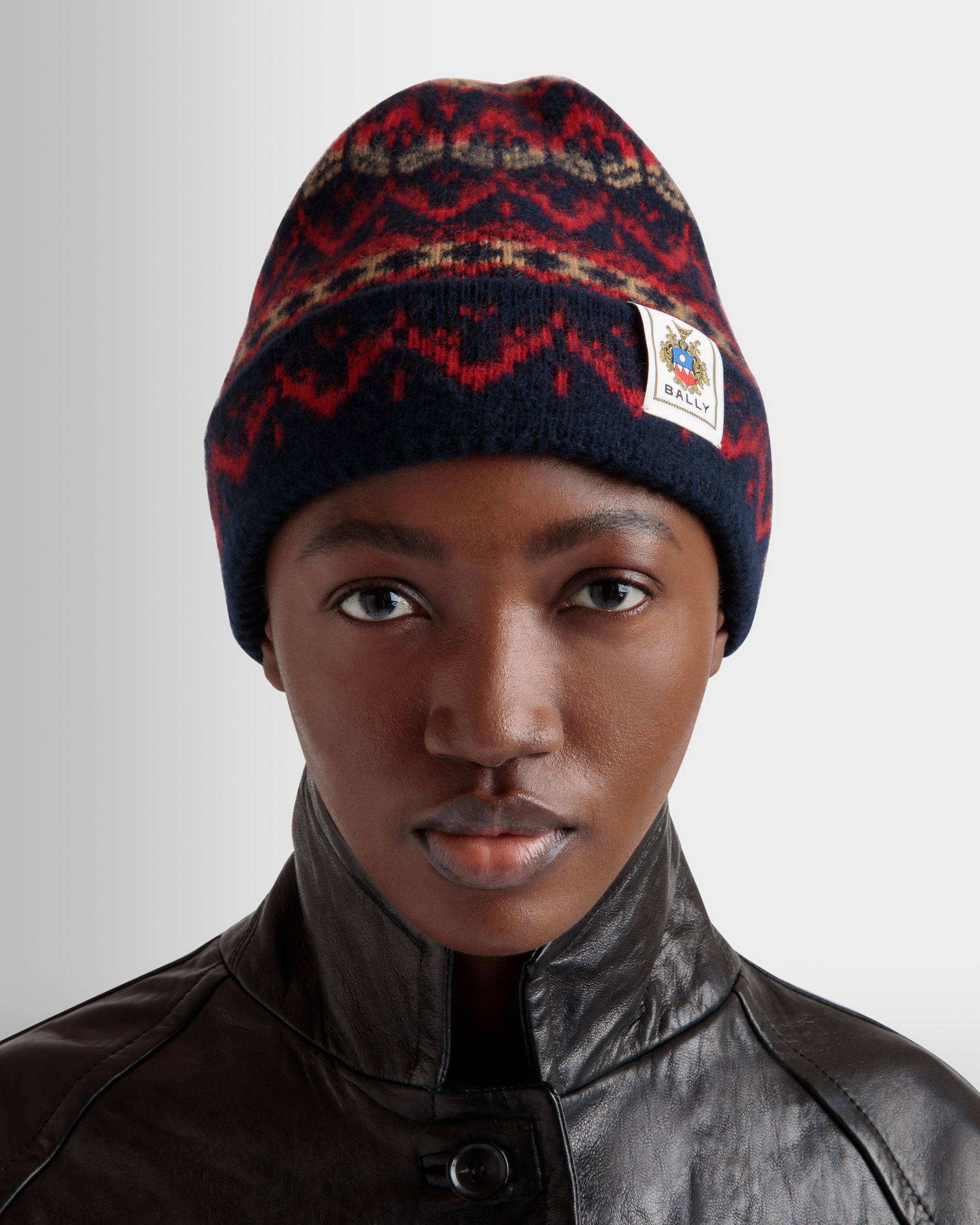 Beanie Aus Mehrfarbiger Wolle - Damen - Bally - 02