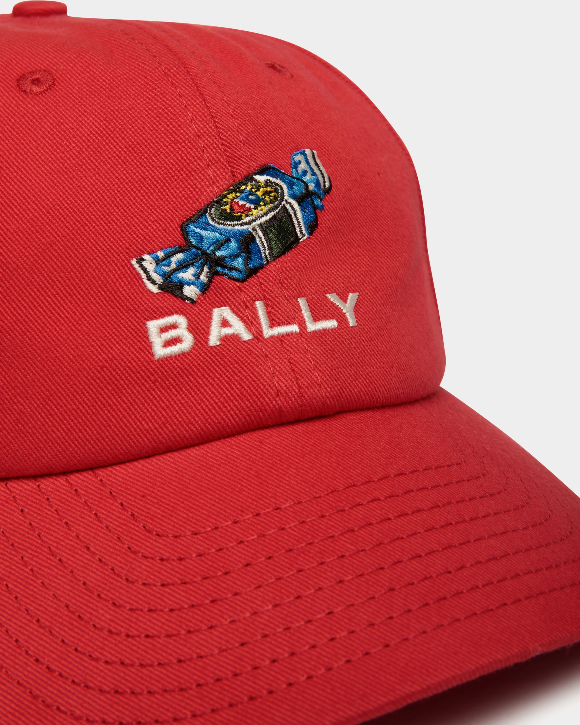 Baseballmütze Mit Choco-Candy-Detail Aus Baumwolle In Rot - Damen - Bally - 04