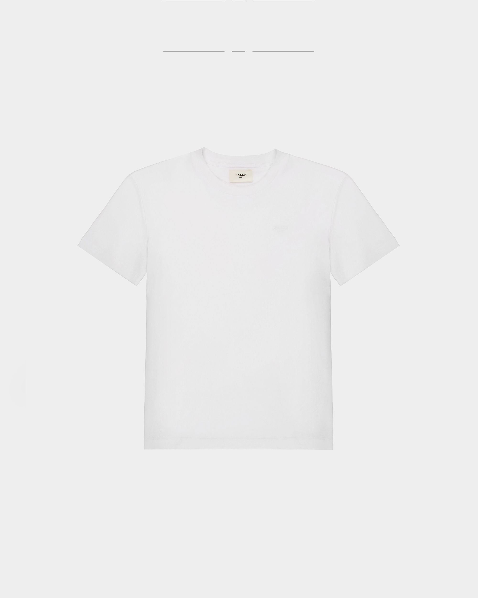 T-Shirt Aus Weisser Bio-Baumwolle - Damen - Bally - 01