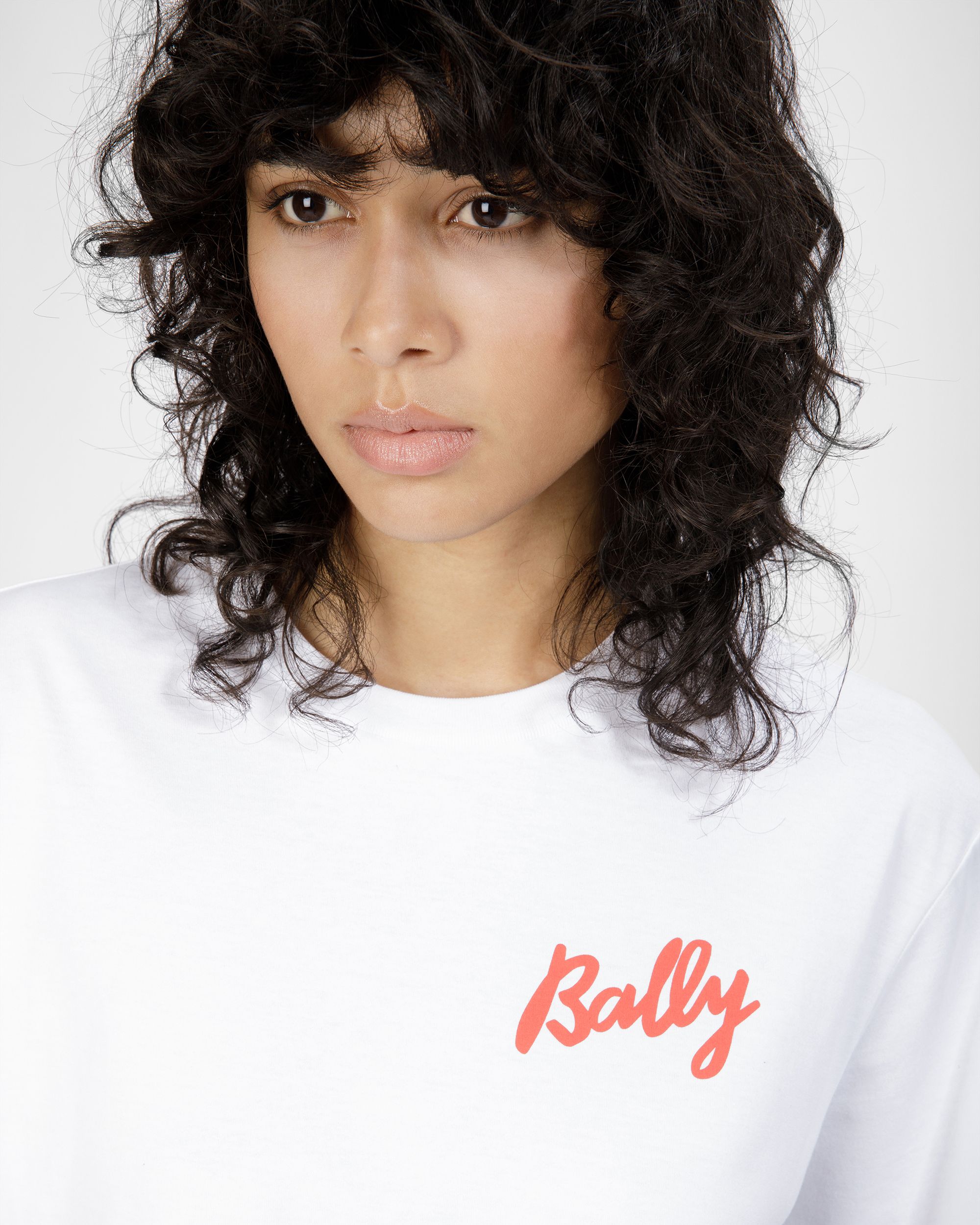 T-Shirt Aus Baumwolle In Weiß - Damen - Bally - 04