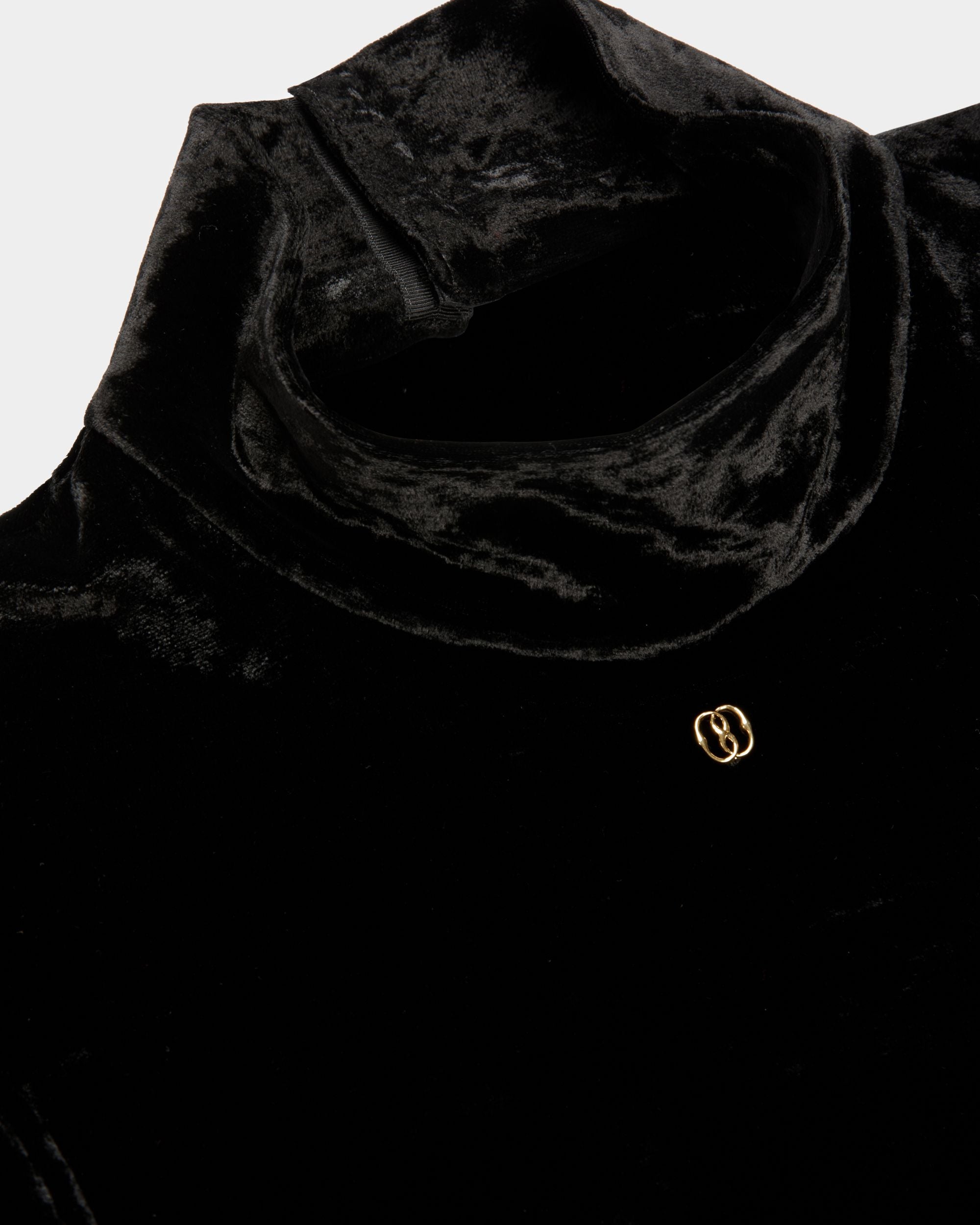 Hochgeschlossener Body Aus schwarzem Samt - Damen - Bally - 03