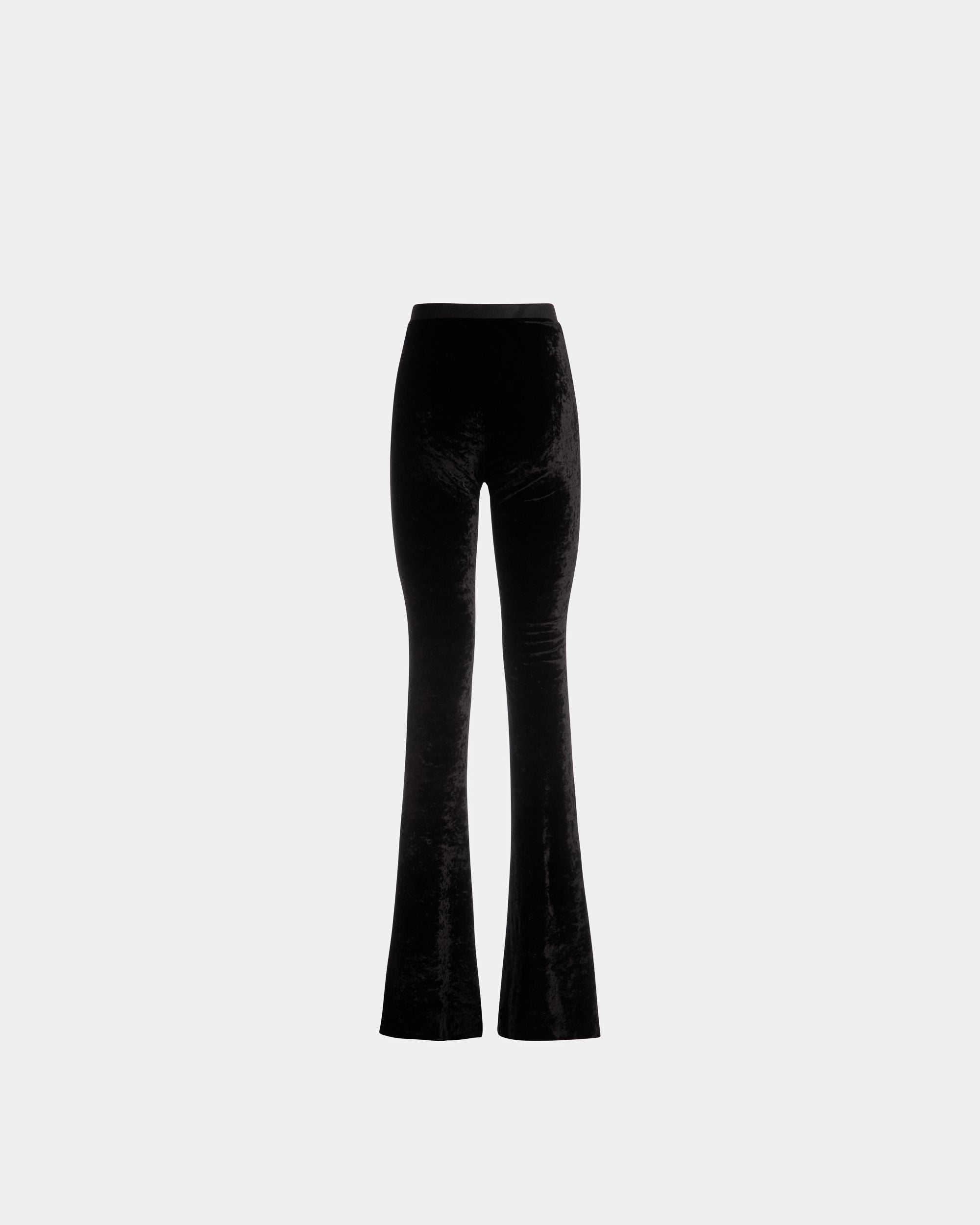 Pantalone A Trombetta In Velluto Nero - Donna - Bally - 07
