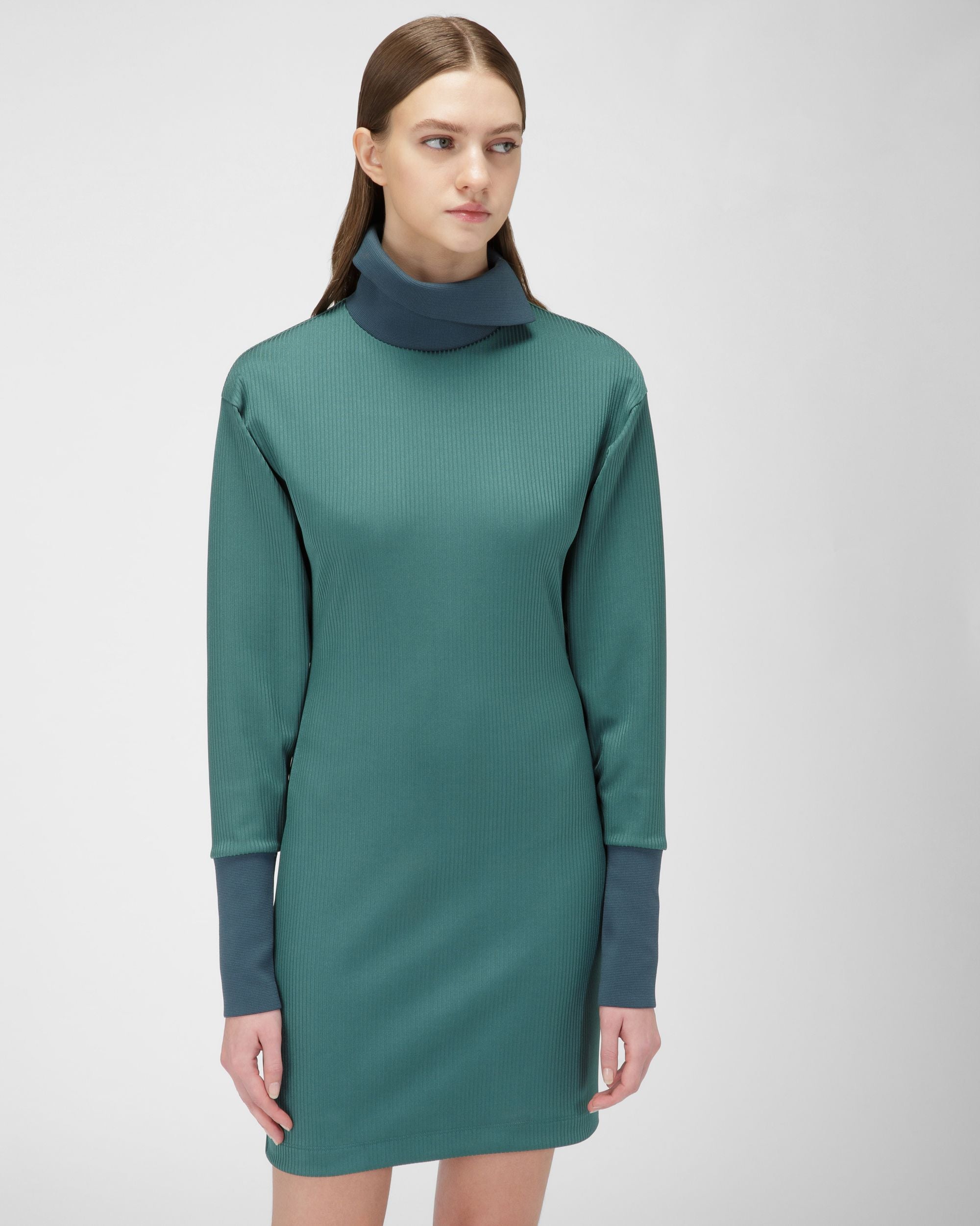 Abito Dolcevita In Misto Poliestere Verde - Donna - Bally - 01